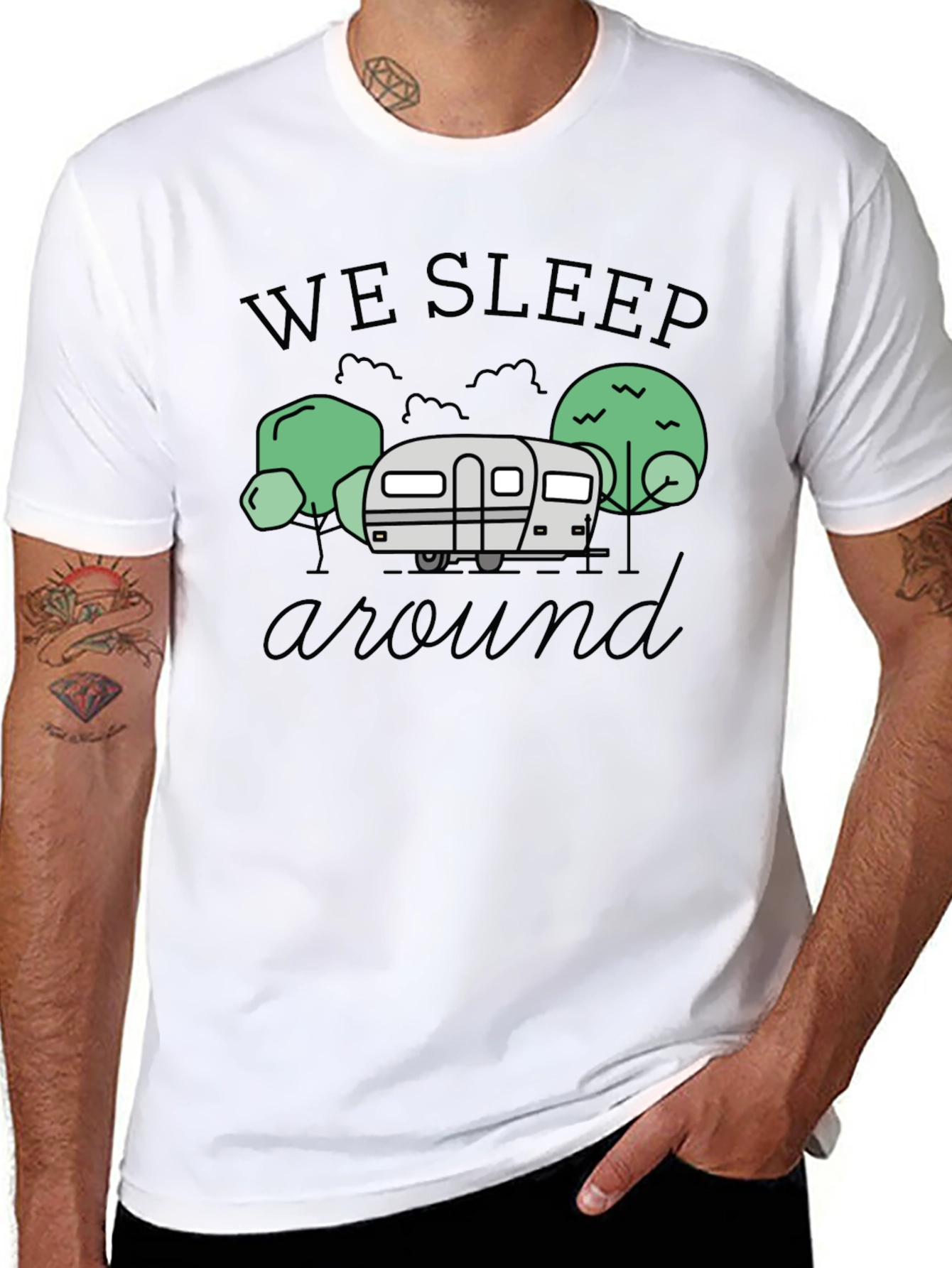 We Sleep Around Camping T-Shirt