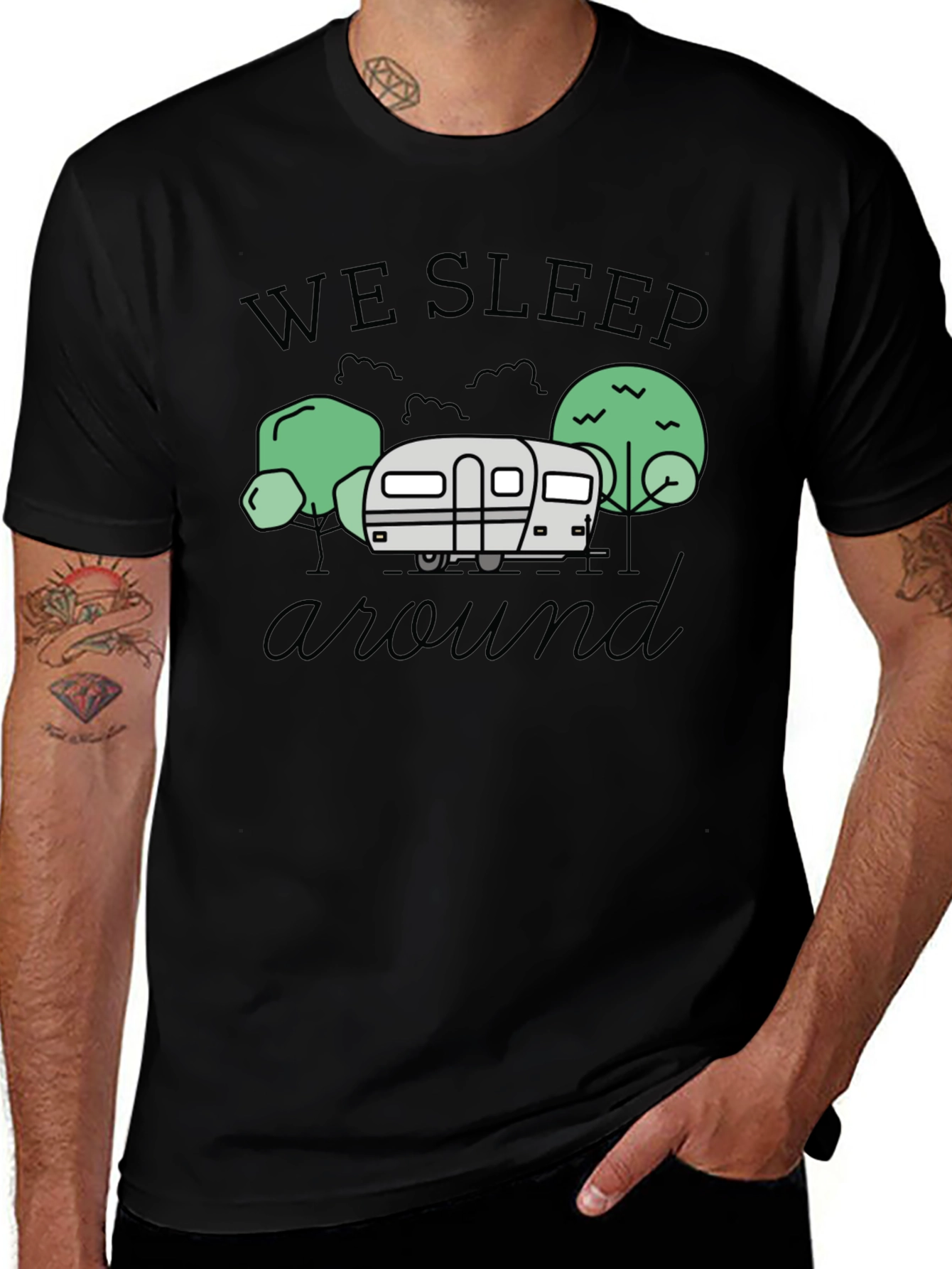 We Sleep Around Camping T-Shirt