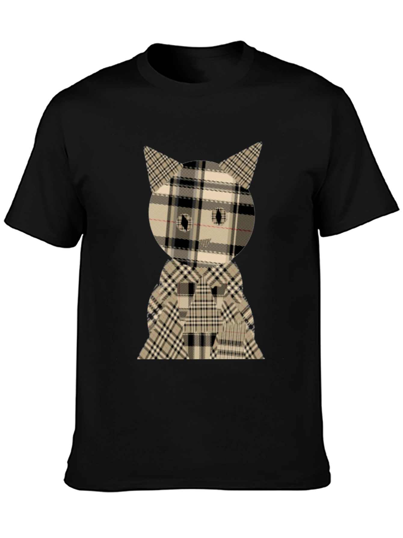 Plaid Cat Graphic Tee