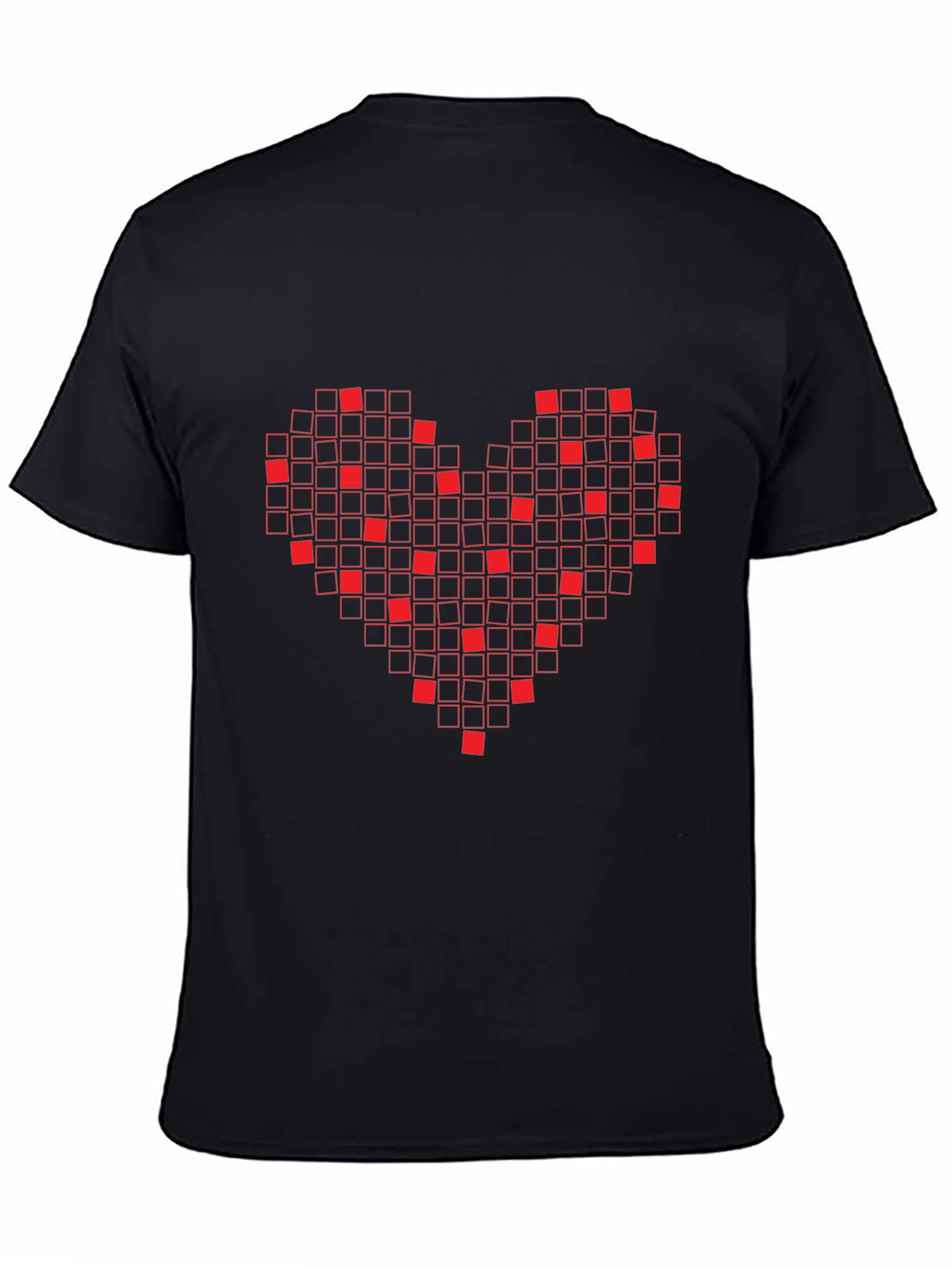 Pixel Heart Graphic T-Shirt - Black