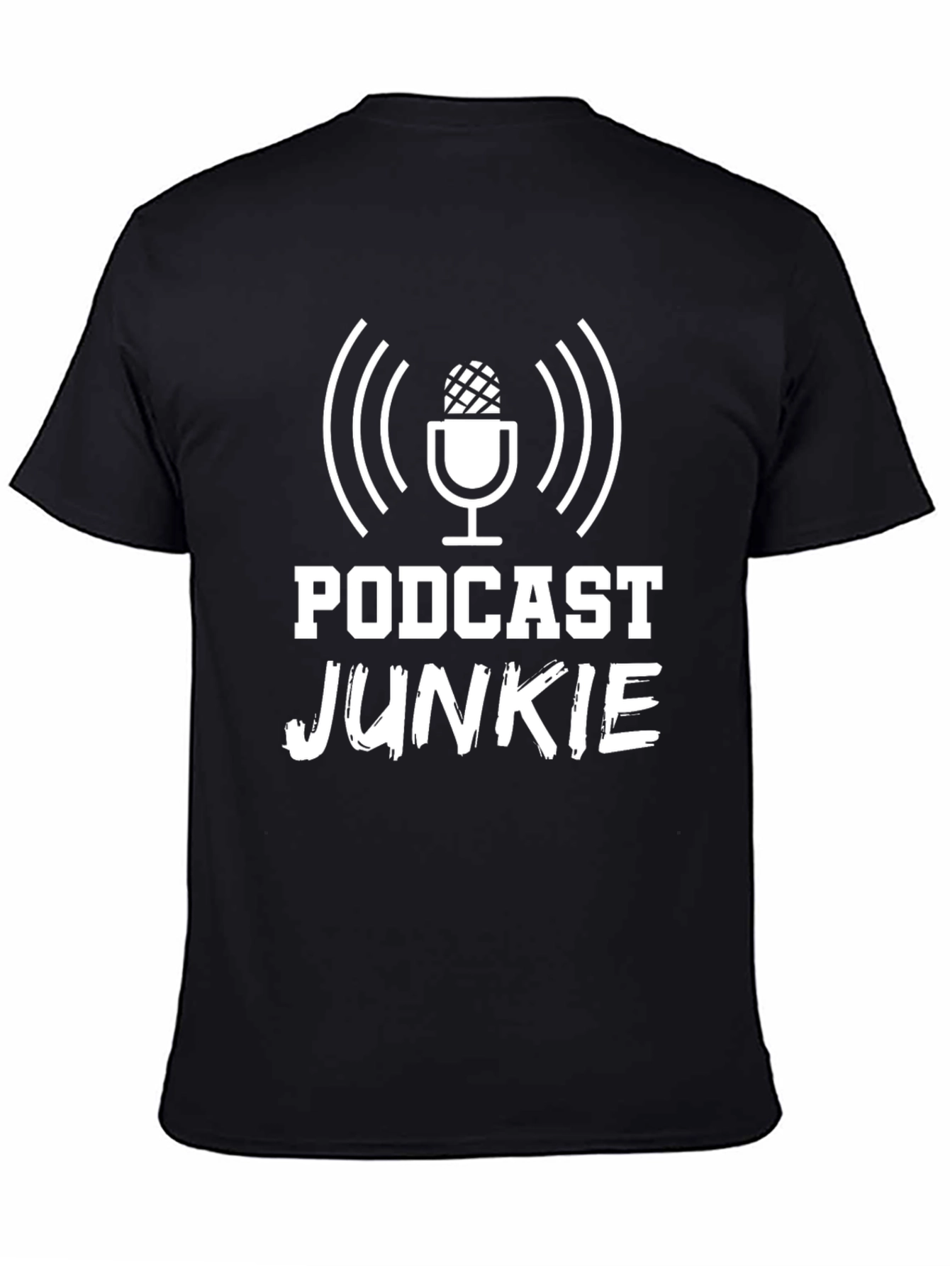 Podcast Junkie Graphic Tee - Black