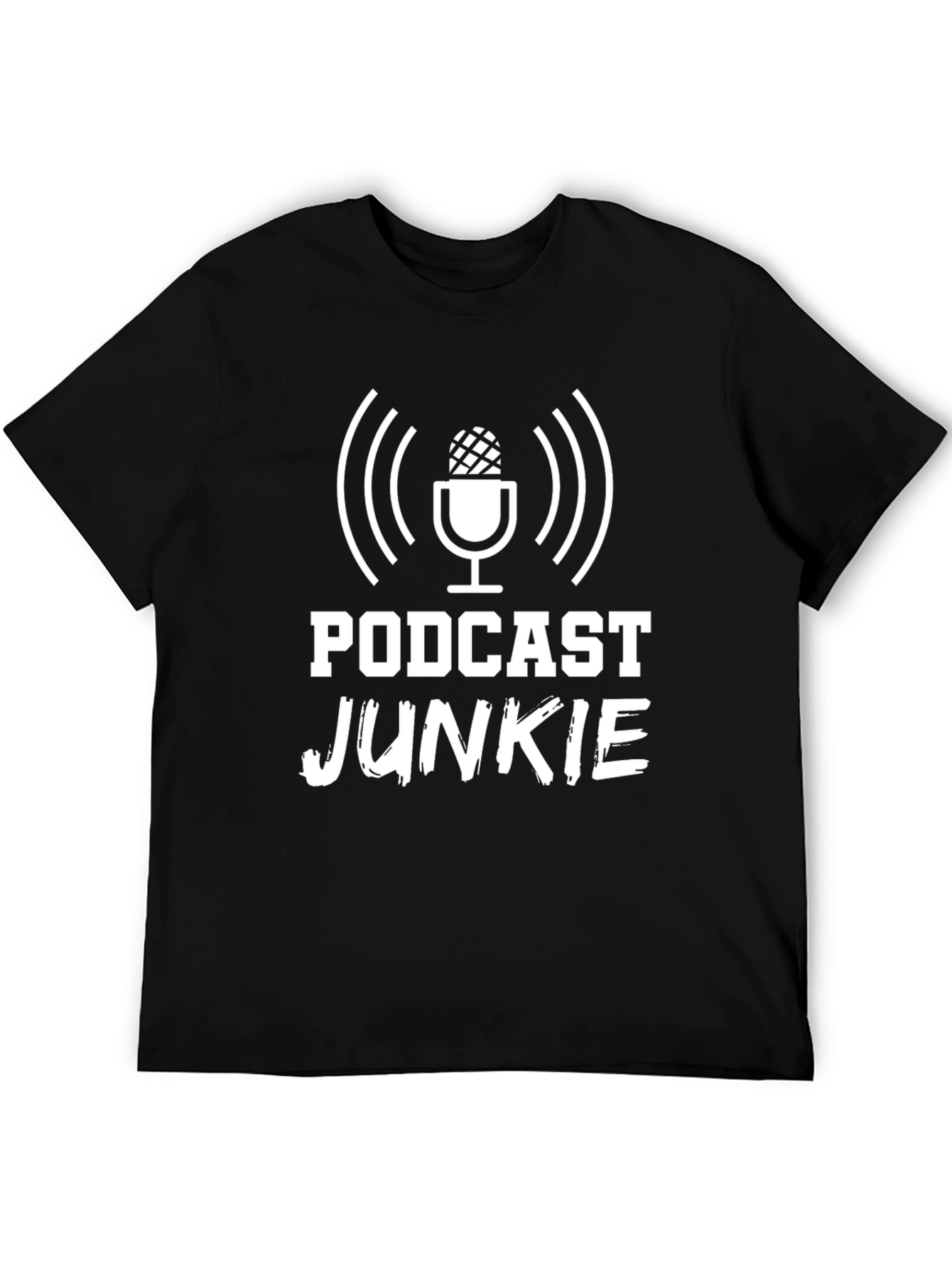 Podcast Junkie Graphic Tee - Black