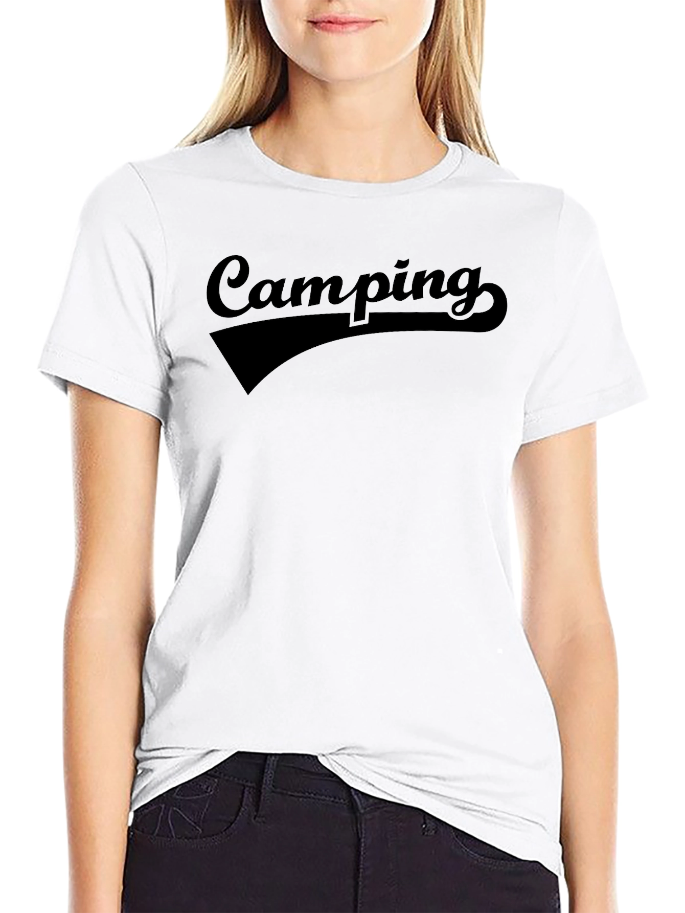 Camping Graphic Black T-Shirt