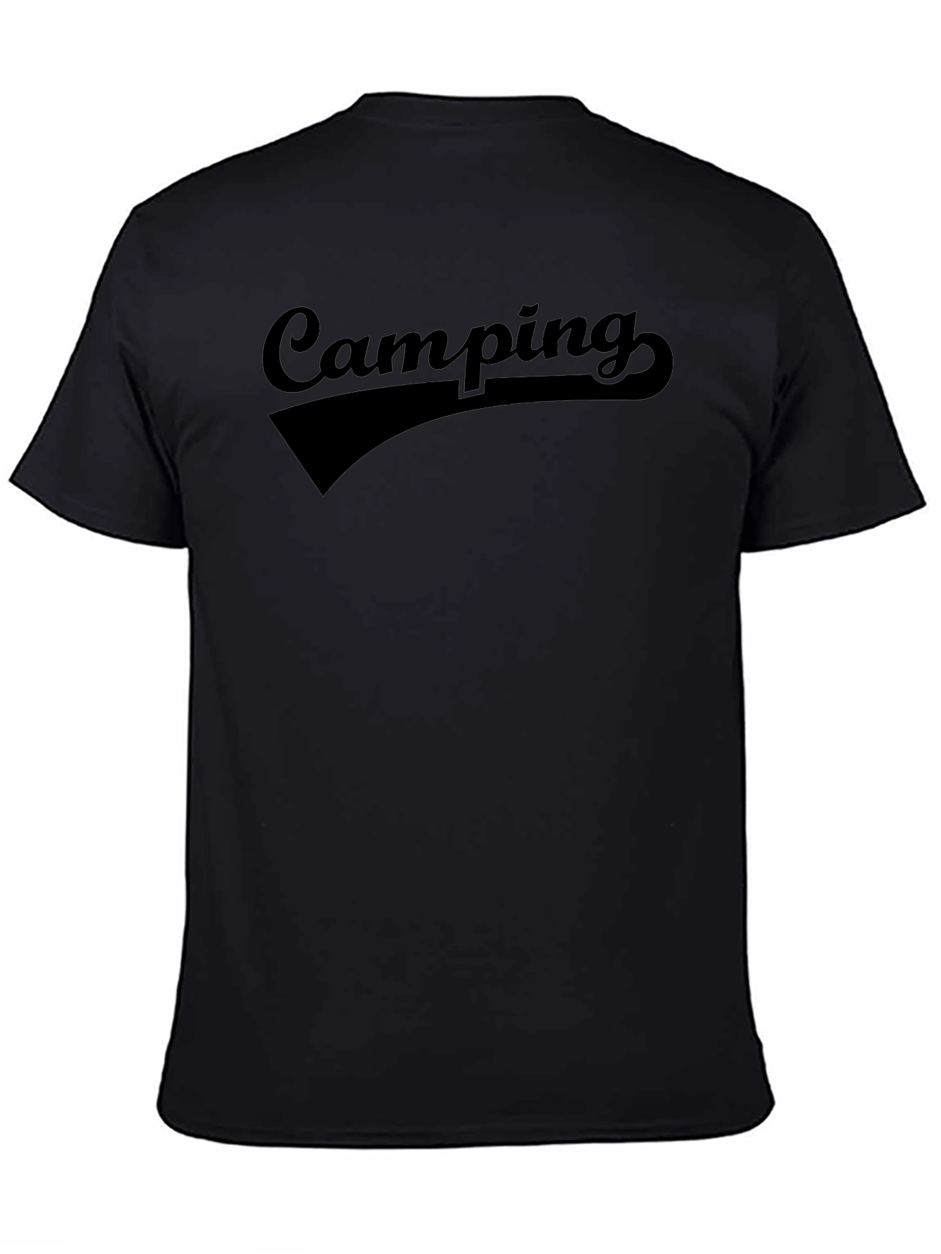 Camping Graphic Black T-Shirt