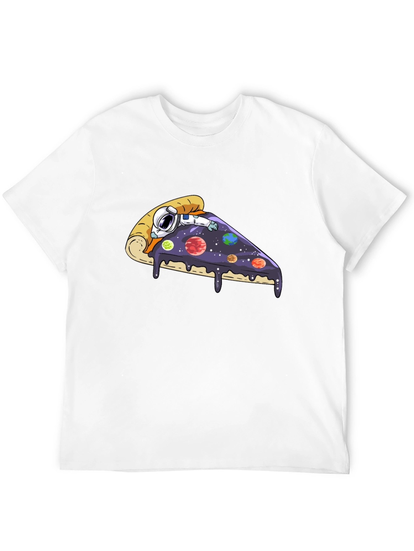Astronaut Pizza Slice Graphic Tee