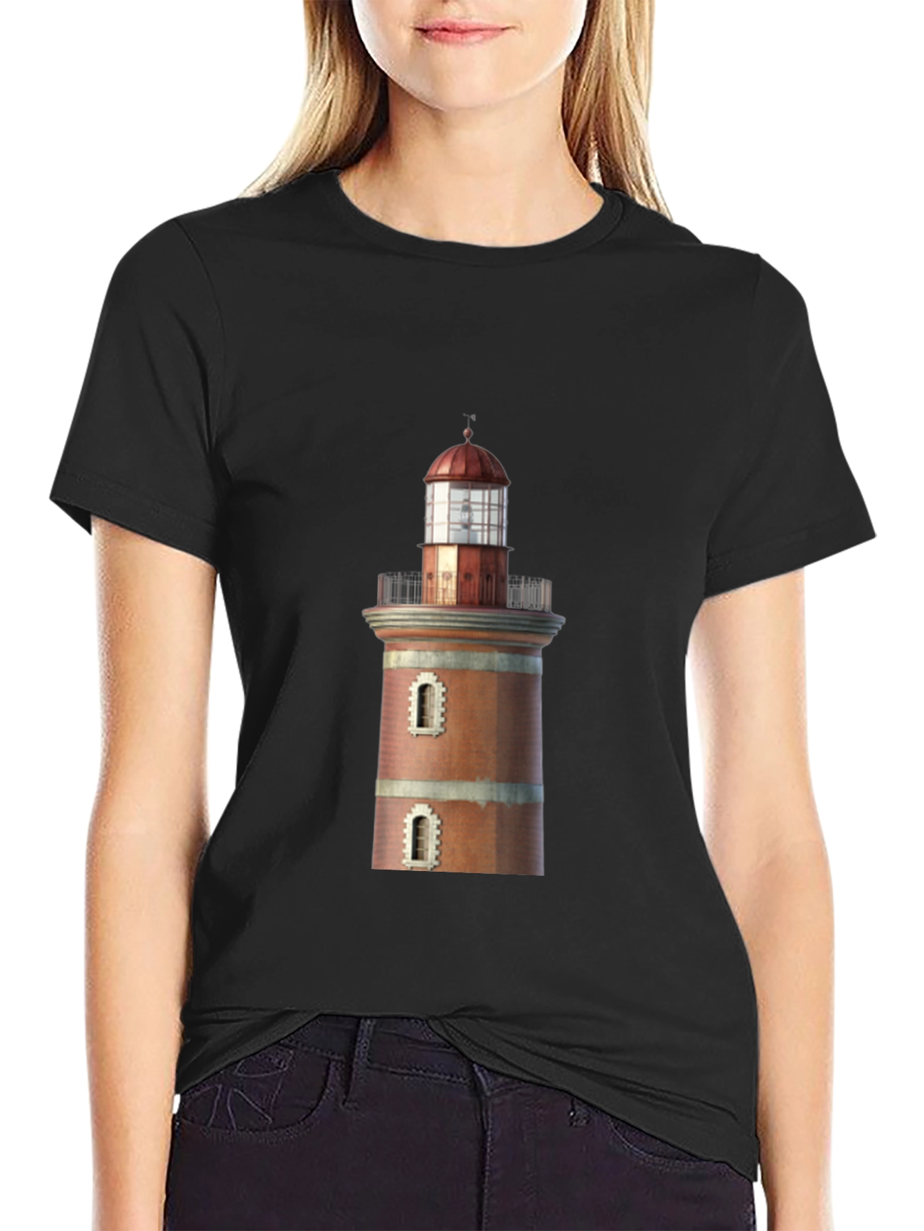 Lighthouse Graphic Tee - Coastal Style