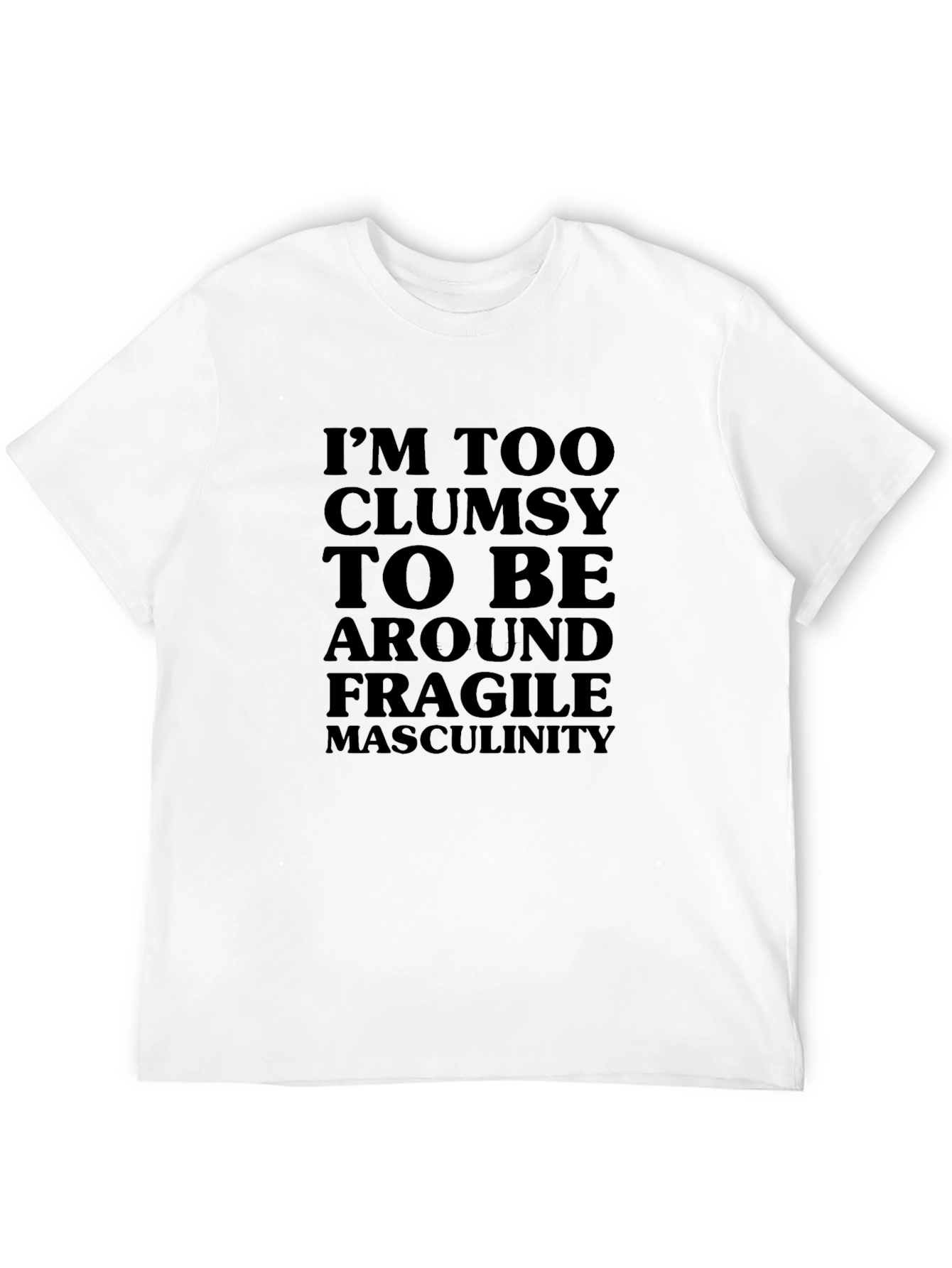Clumsy Masculinity Graphic Tee - Black Cotton