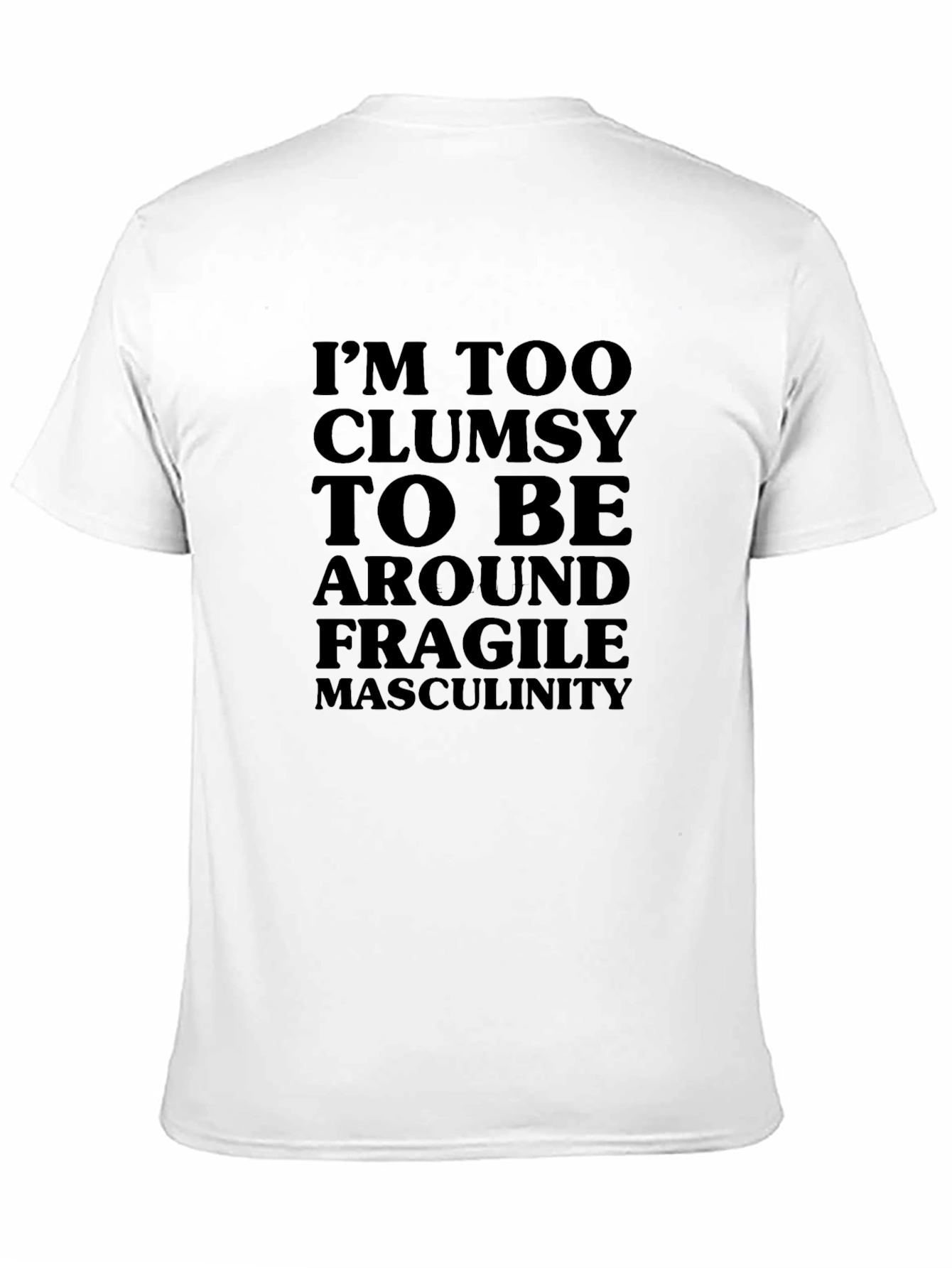 Clumsy Masculinity Graphic Tee - Black Cotton