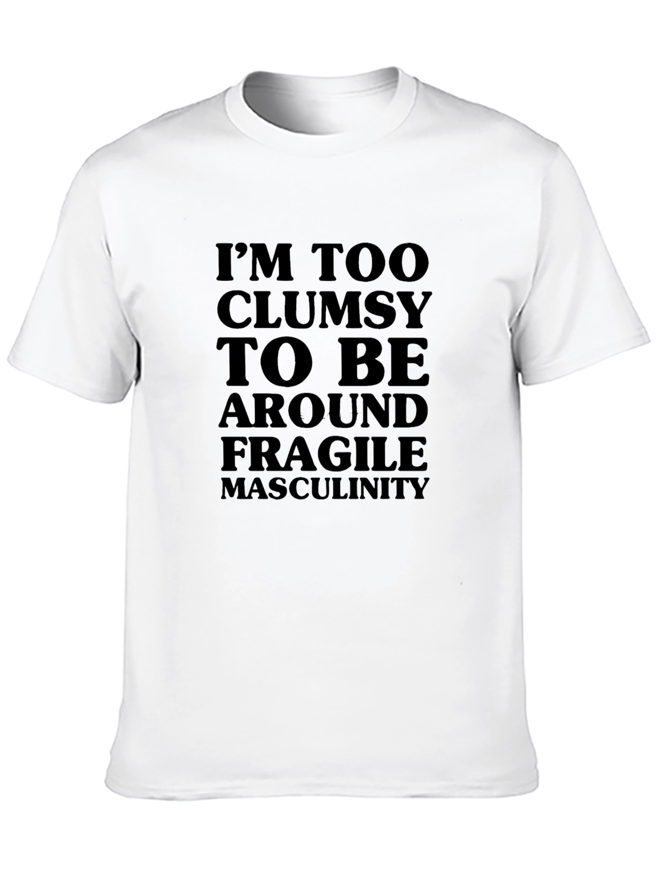 Clumsy Masculinity Graphic Tee - Black Cotton
