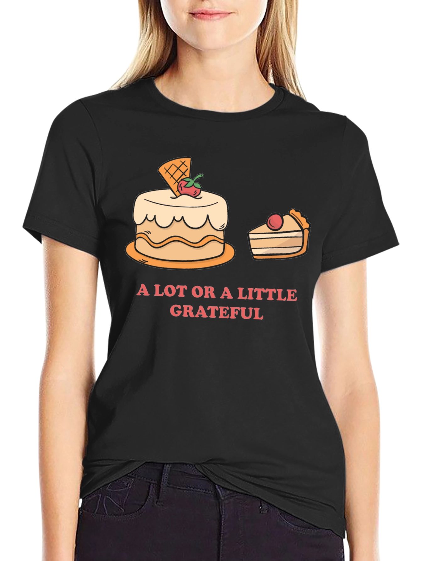 Grateful T-Shirt with Cake Graphic