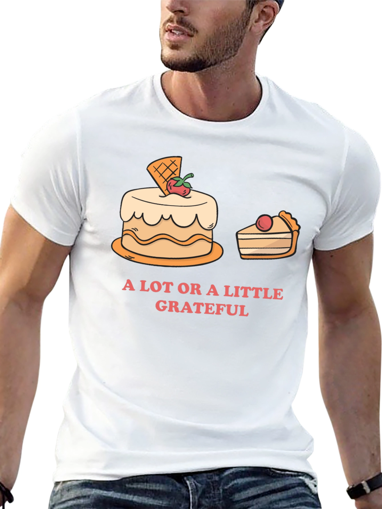 Grateful T-Shirt with Cake Graphic
