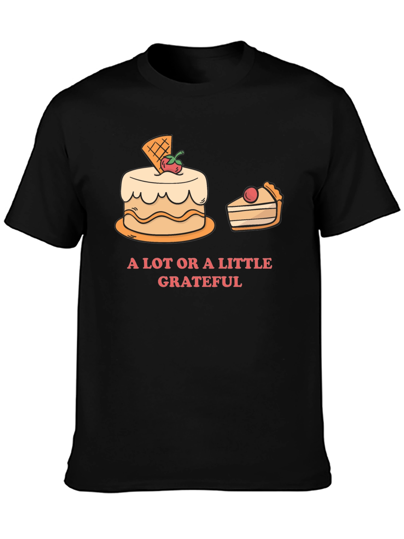 Grateful T-Shirt with Cake Graphic