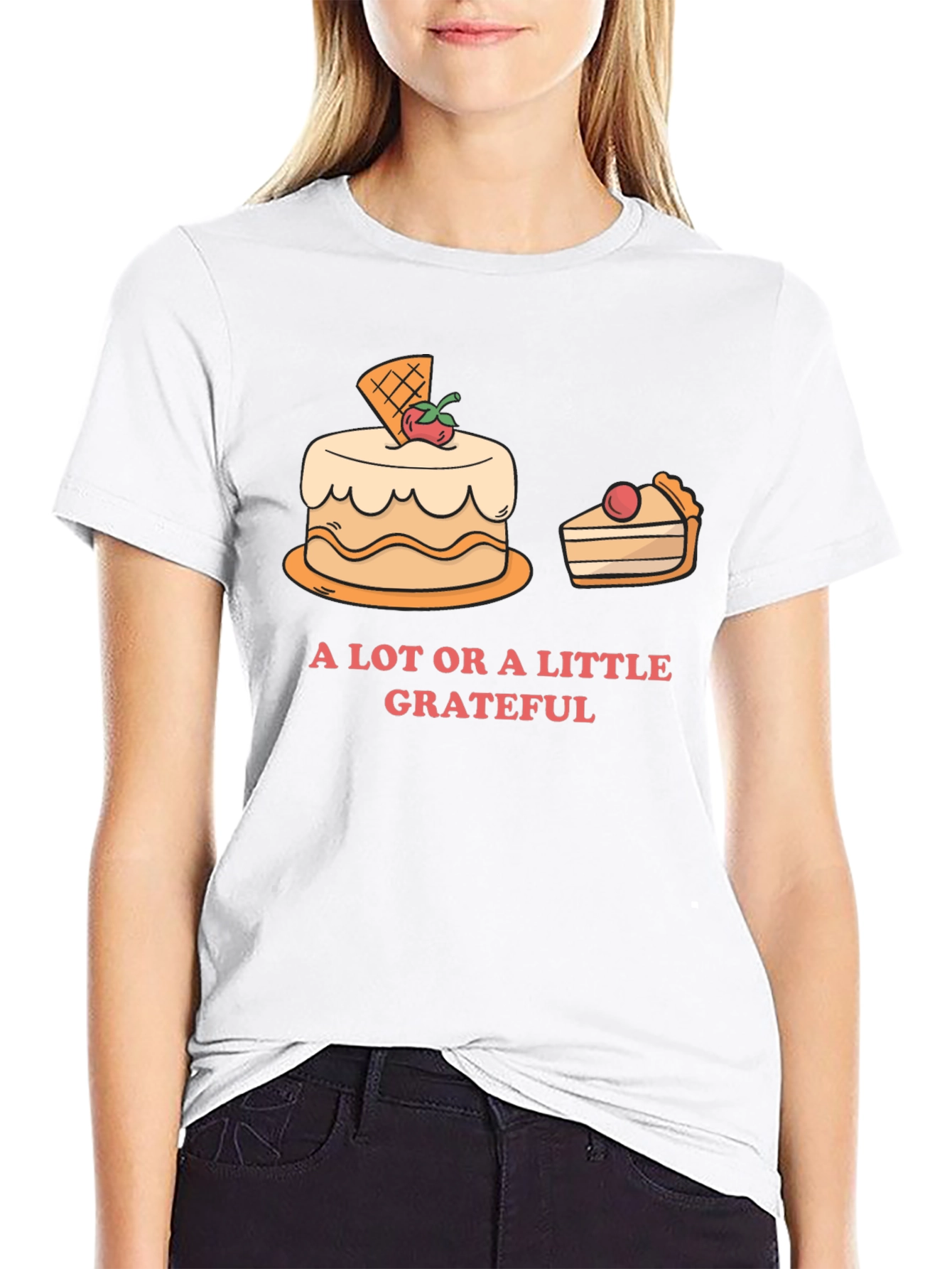 Grateful T-Shirt with Cake Graphic
