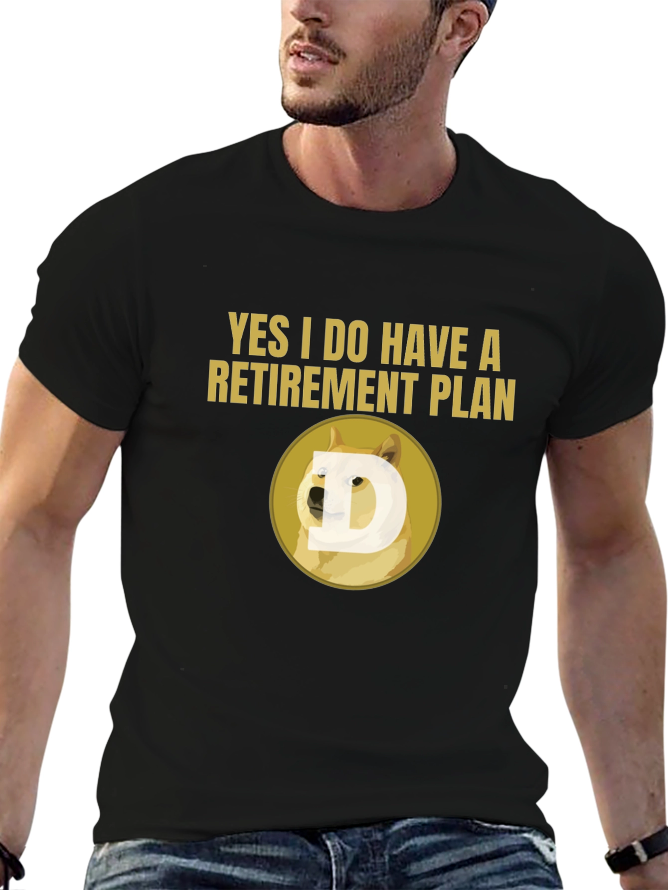 Doge Retirement Plan Black T-Shirt