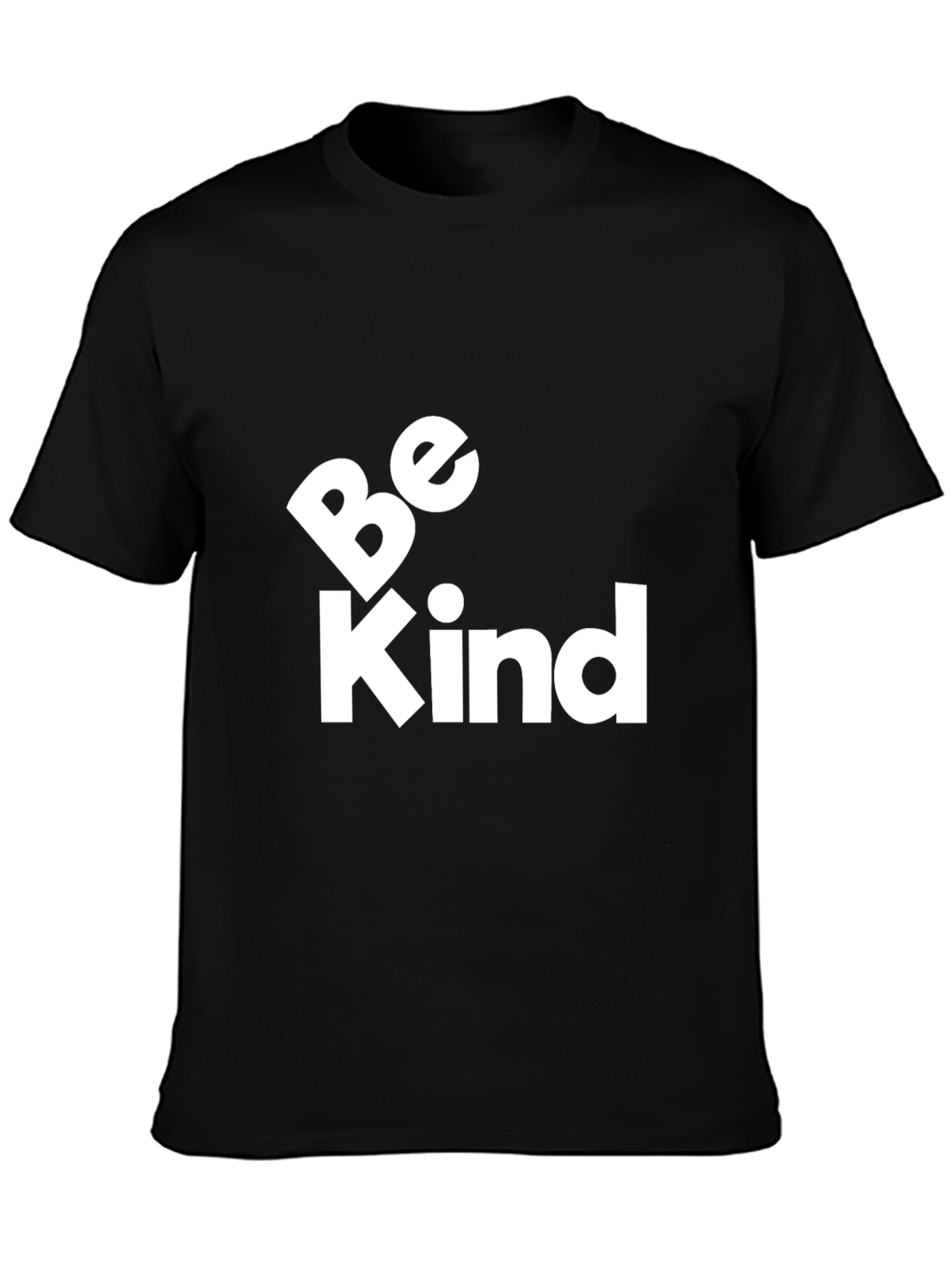 Be Kind Graphic Tee - Black Cotton Comfort