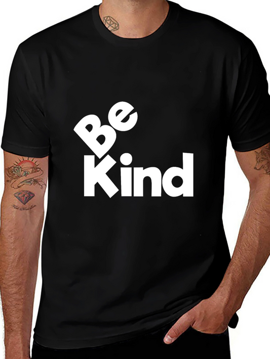Be Kind Graphic Tee - Black Cotton Comfort
