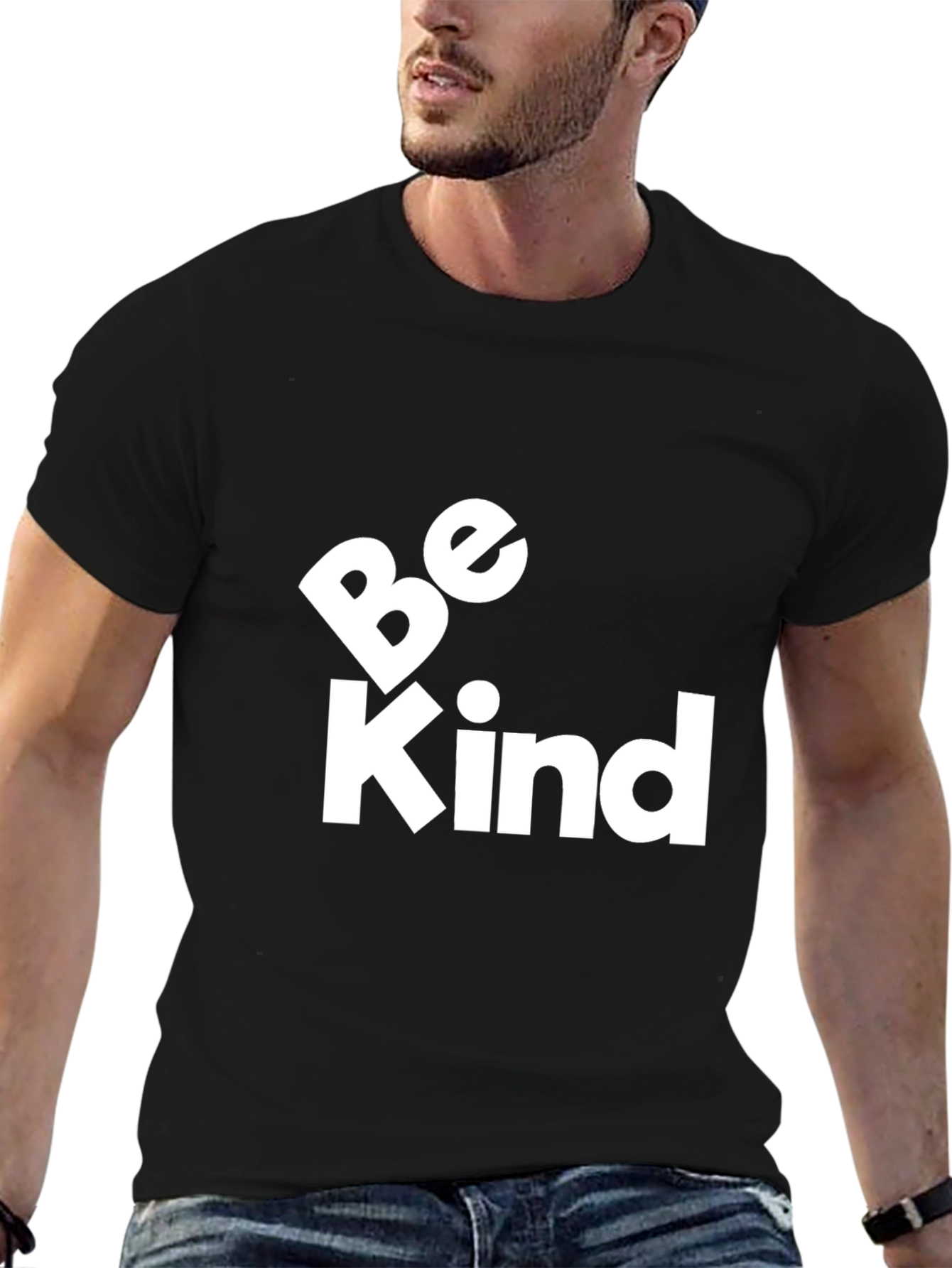 Be Kind Graphic Tee - Black Cotton Comfort