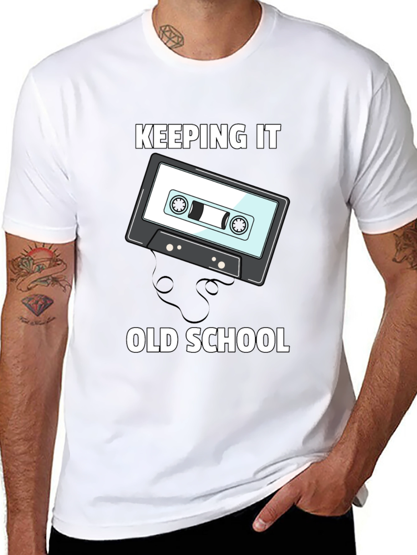 Keeping It Old School Cassette Tape Graphic Tee