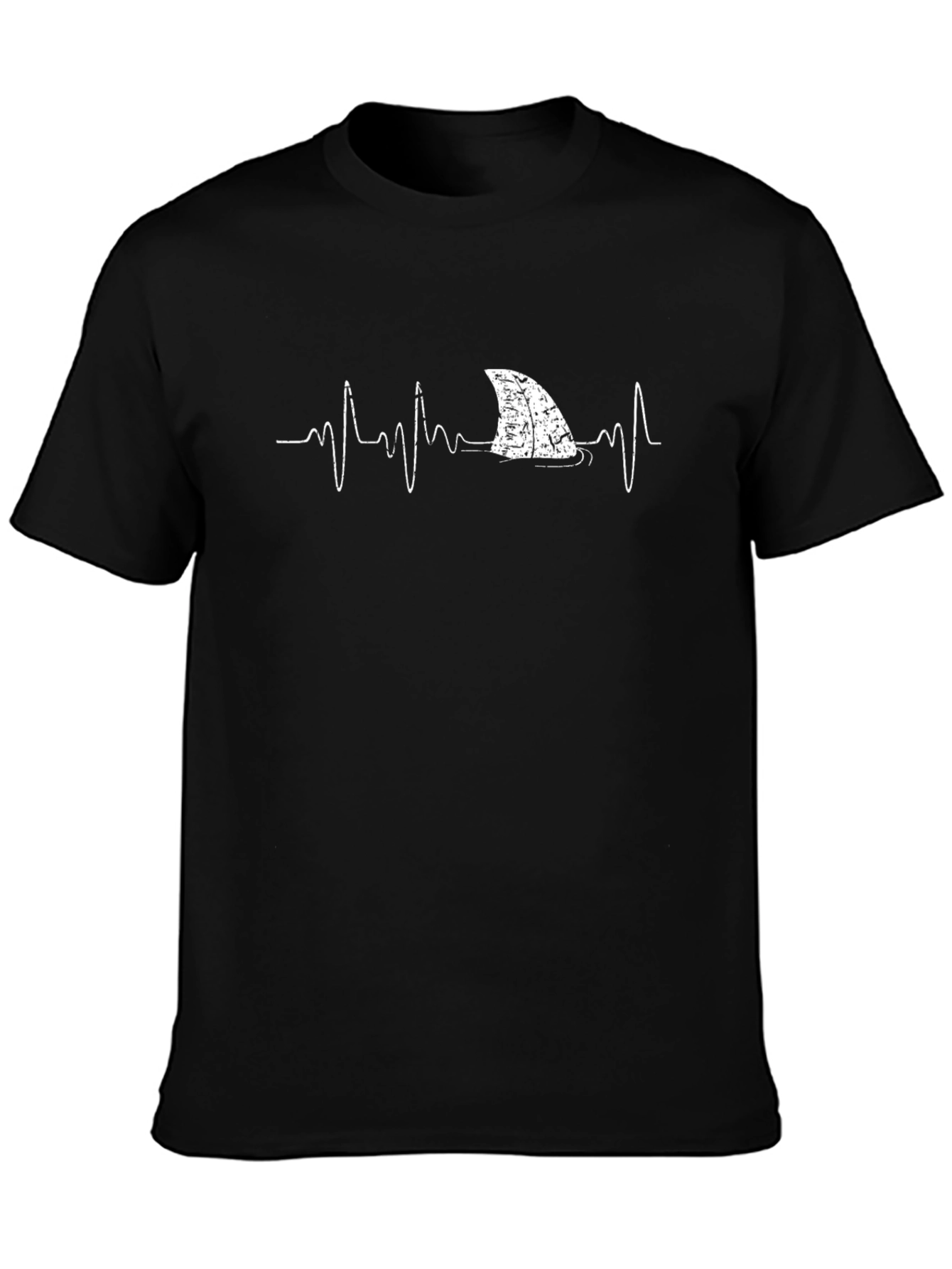 Shark Heartbeat T-Shirt - Black Graphic Tee