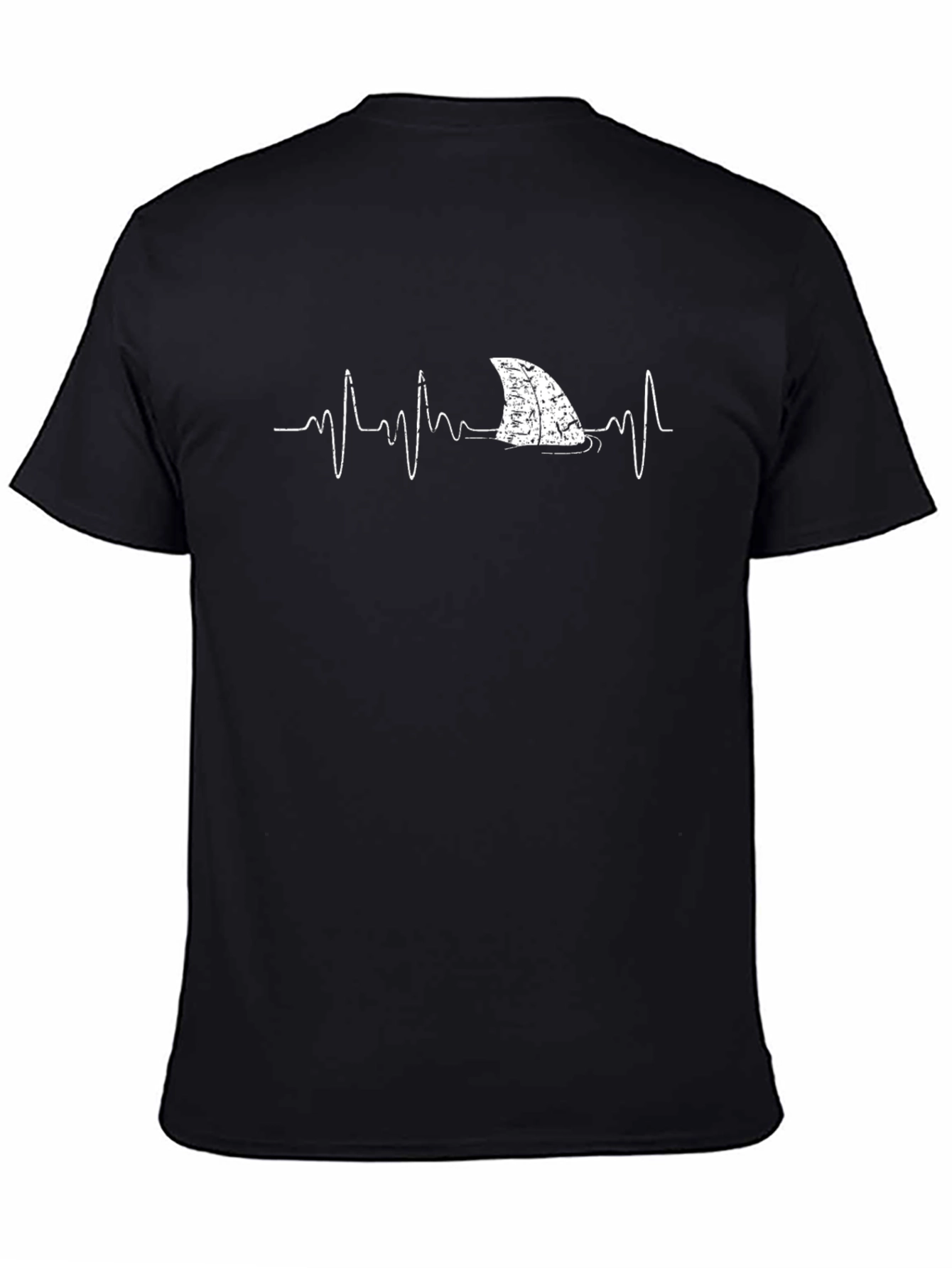 Shark Heartbeat T-Shirt - Black Graphic Tee