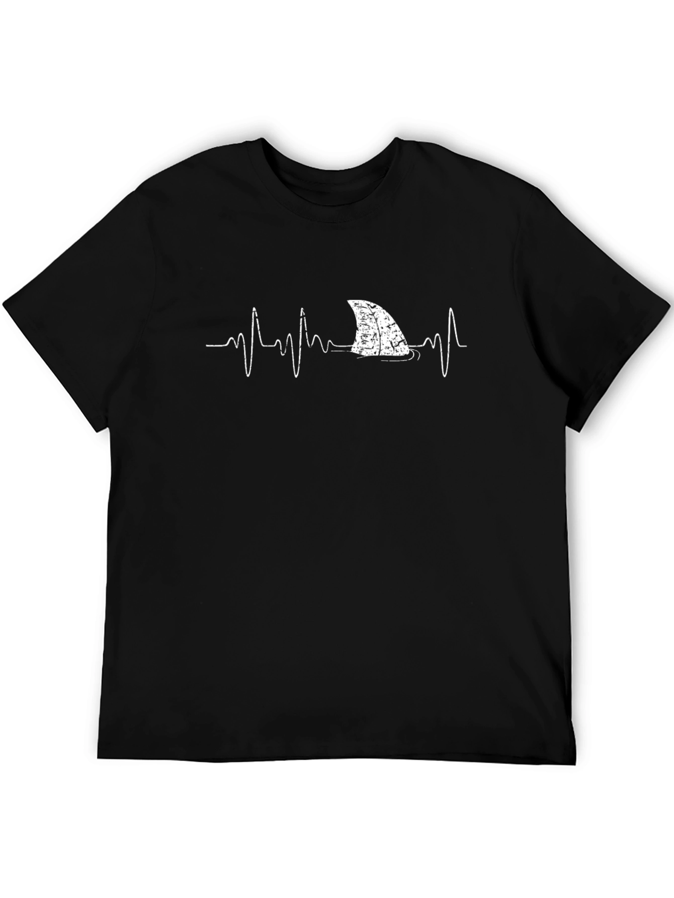 Shark Heartbeat T-Shirt - Black Graphic Tee