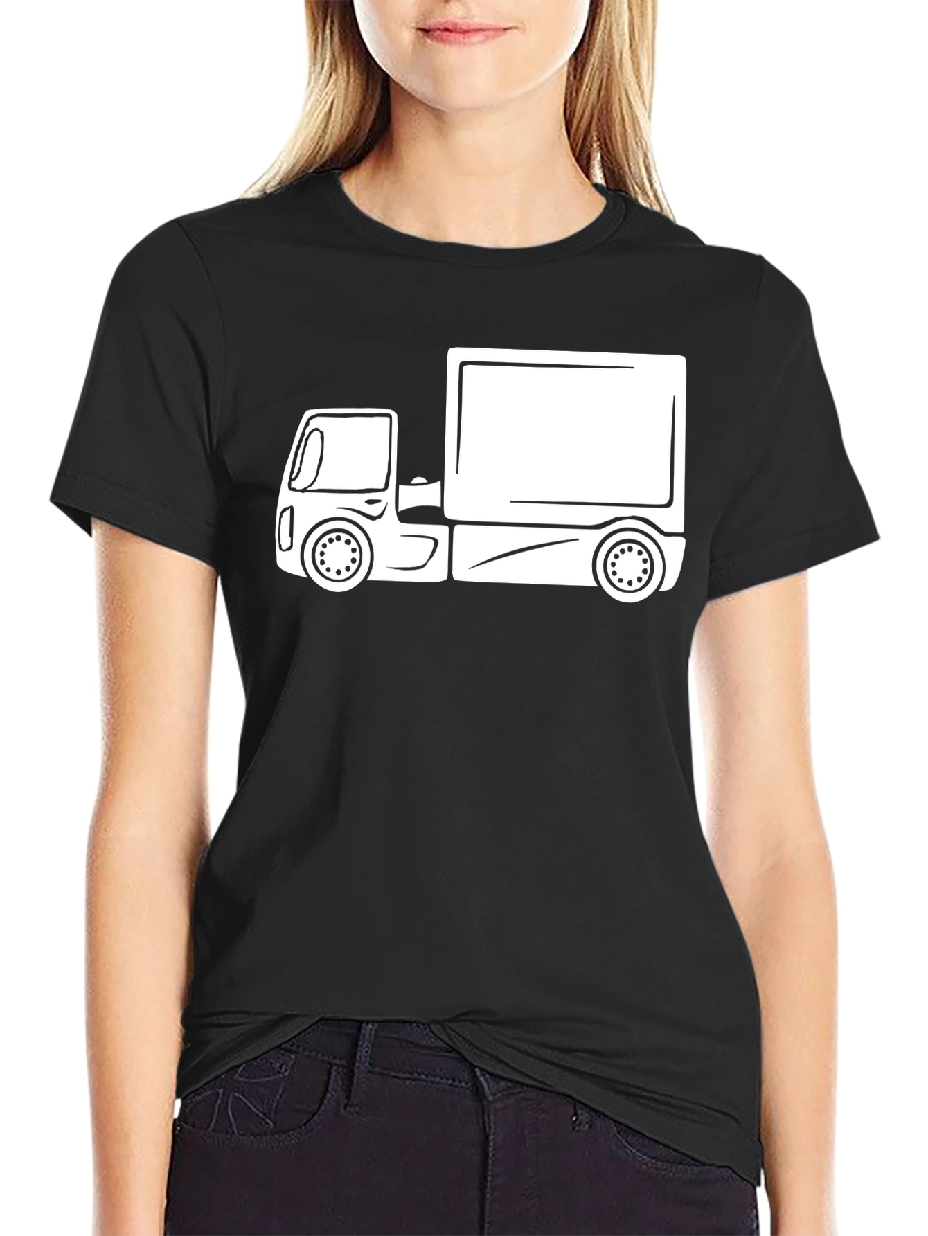 Truck Graphic Tee - Black Cotton Blend
