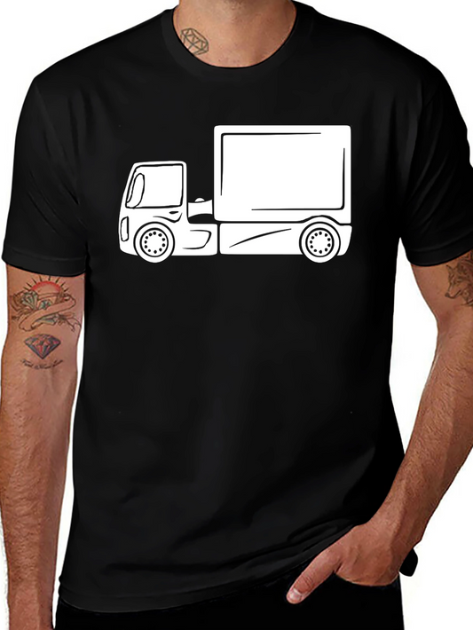Truck Graphic Tee - Black Cotton Blend
