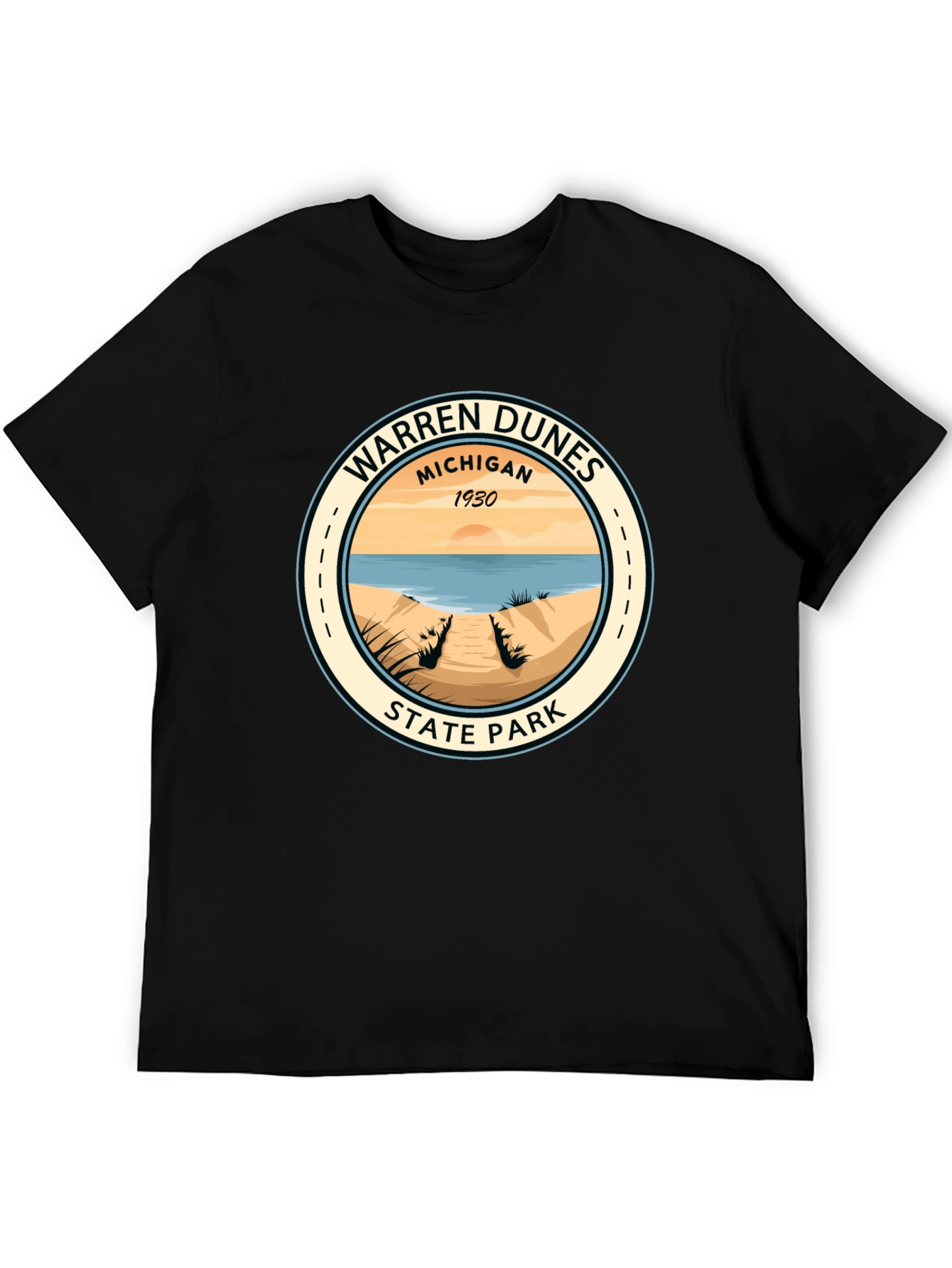 Warren Dunes State Park Black T-Shirt
