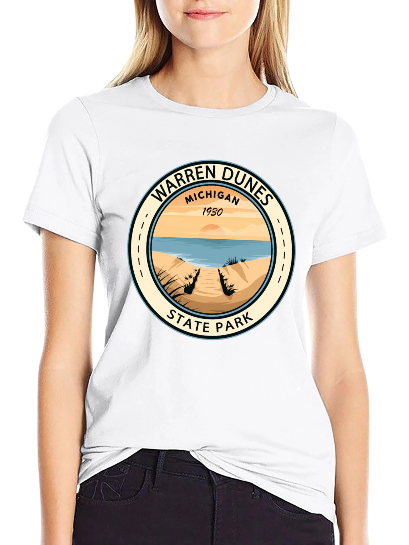 Warren Dunes State Park Black T-Shirt