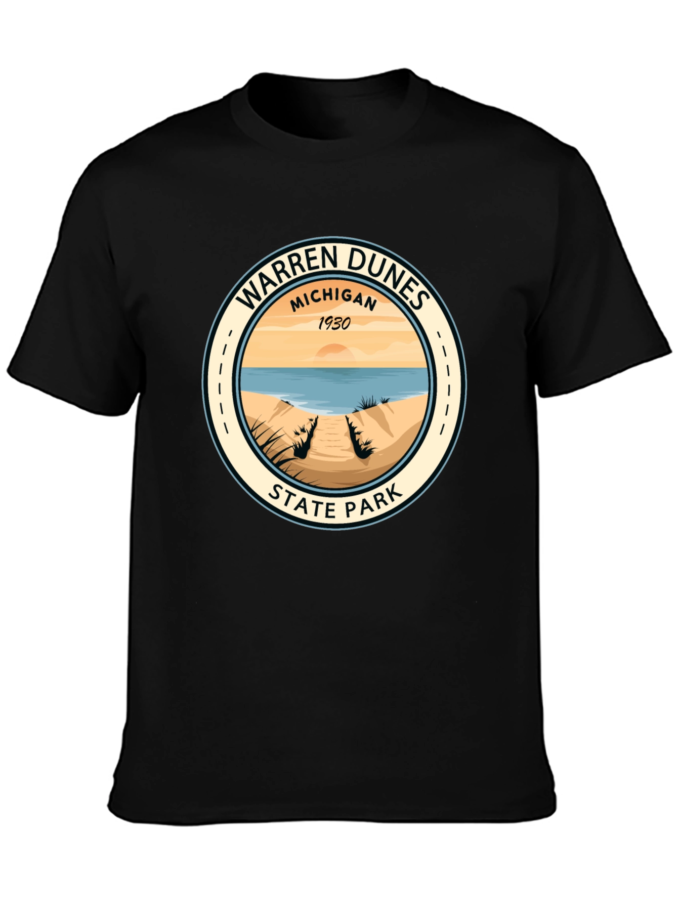 Warren Dunes State Park Black T-Shirt