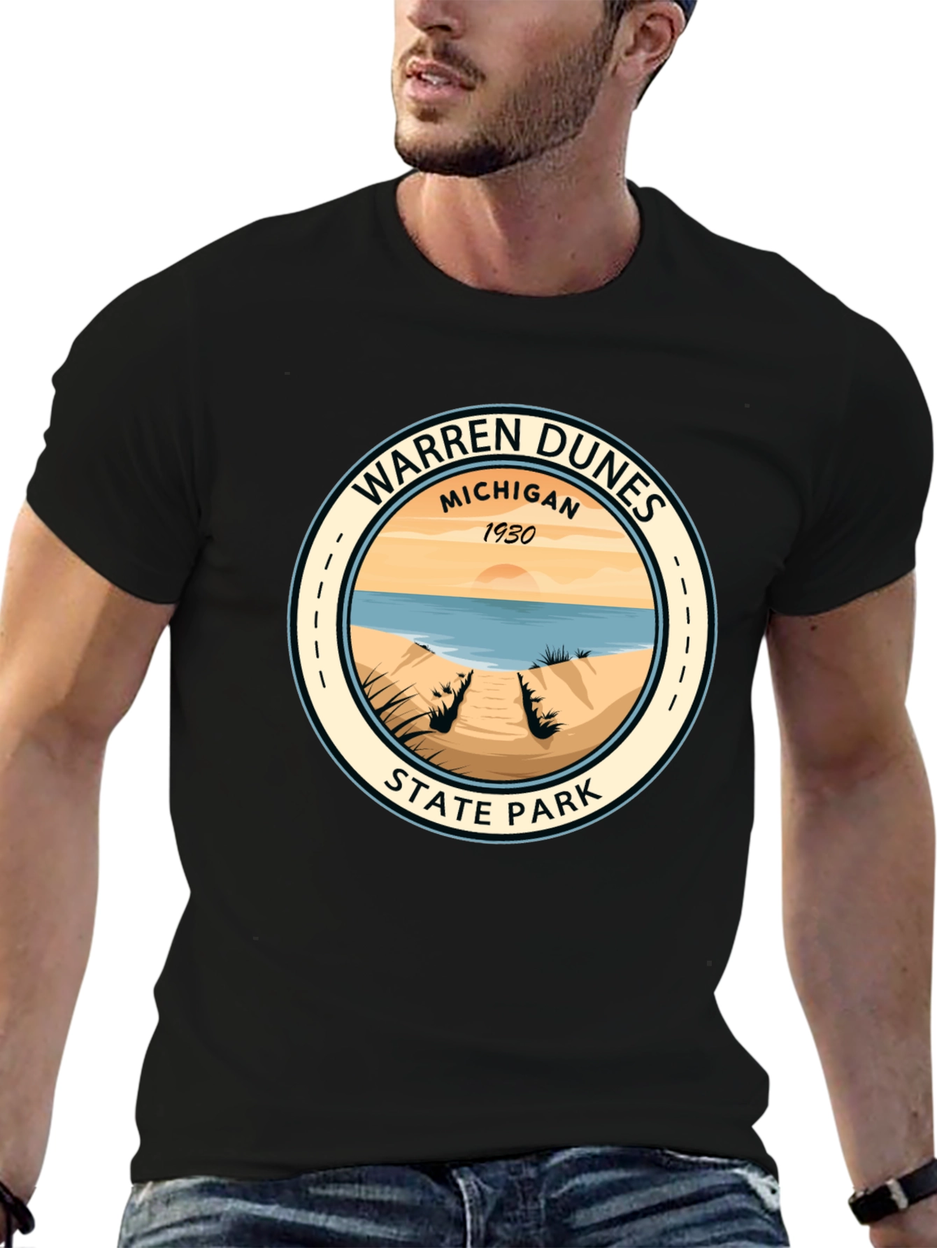 Warren Dunes State Park Black T-Shirt