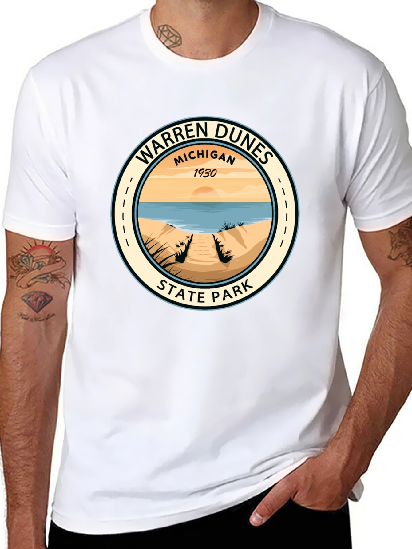 Warren Dunes State Park Black T-Shirt