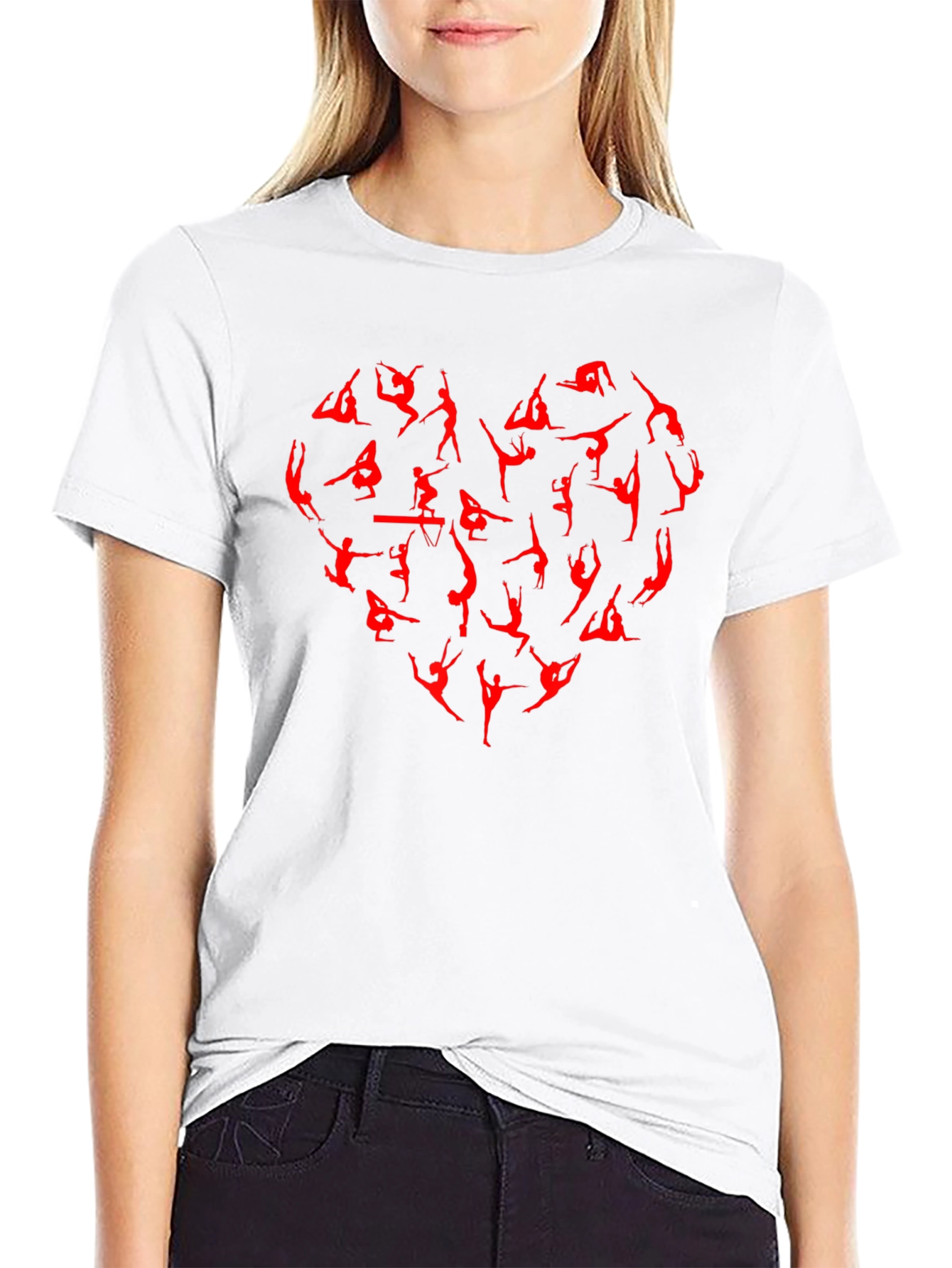 Gymnastics Heart T-Shirt - Black