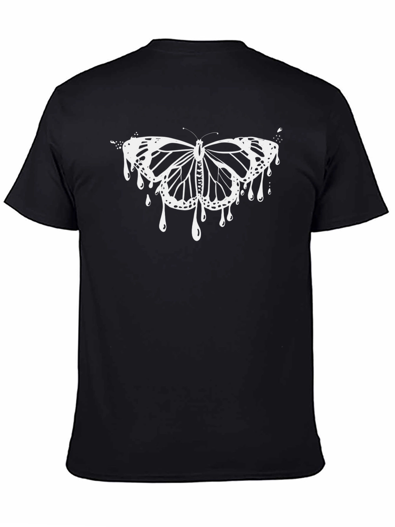 Butterfly Drip Graphic Tee - Mens Black T-Shirt