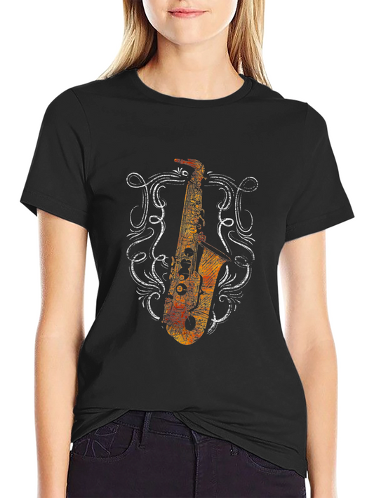 Saxophone Graphic Tee - Cool Musical T-Shirt for Musicians