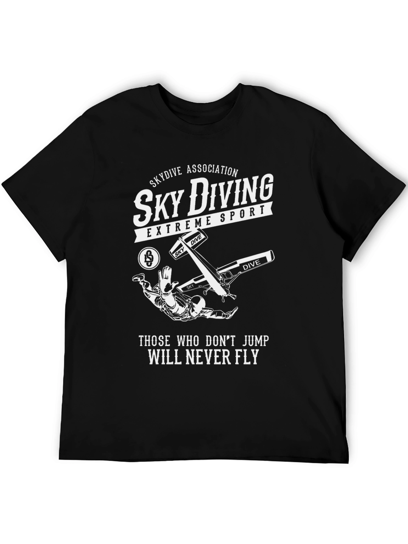 Skydiving Extreme Sport Graphic T-Shirt