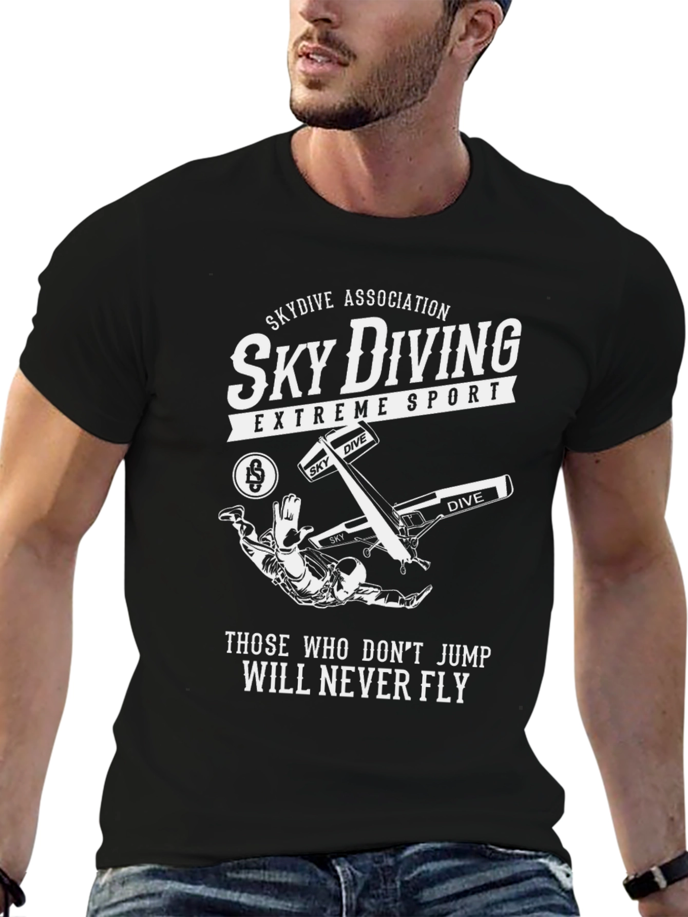 Skydiving Extreme Sport Graphic T-Shirt