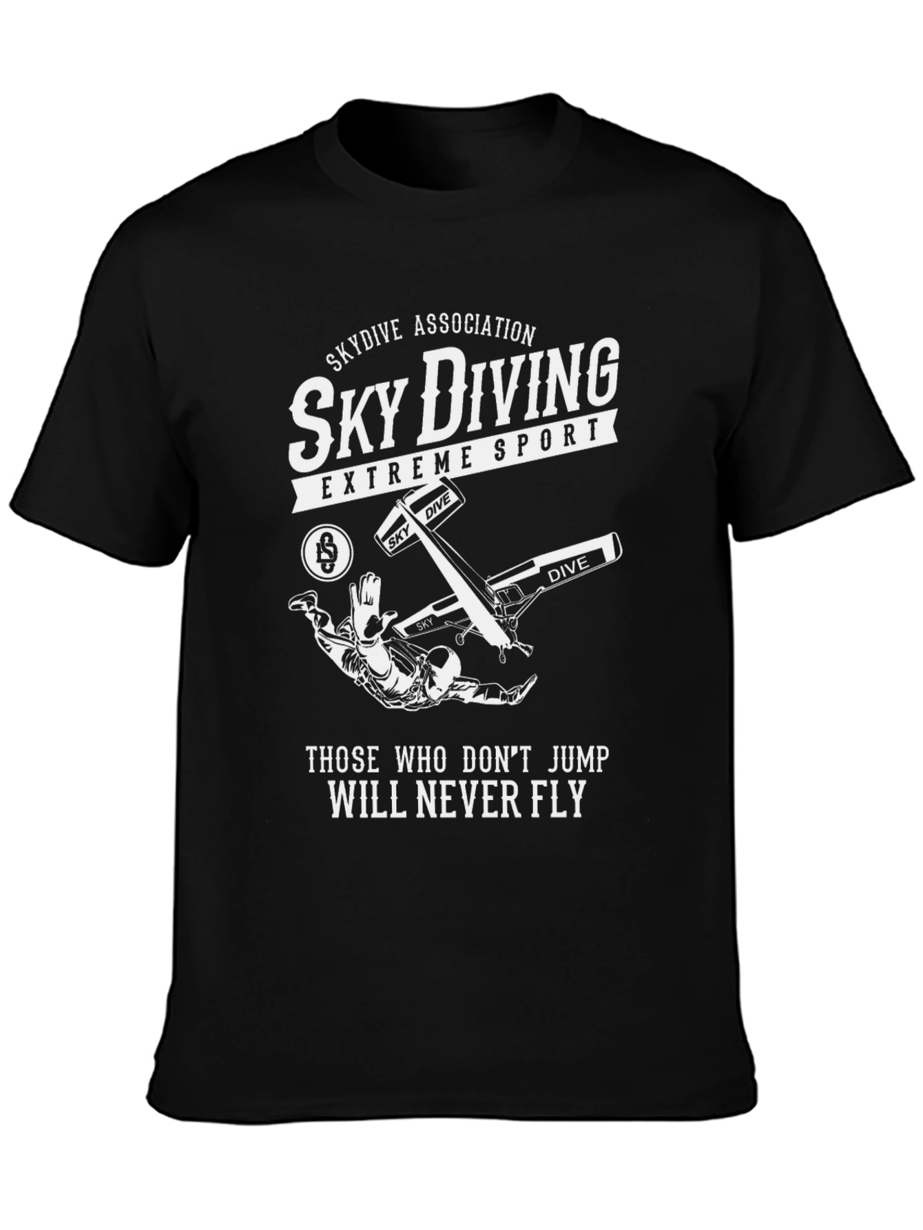 Skydiving Extreme Sport Graphic T-Shirt