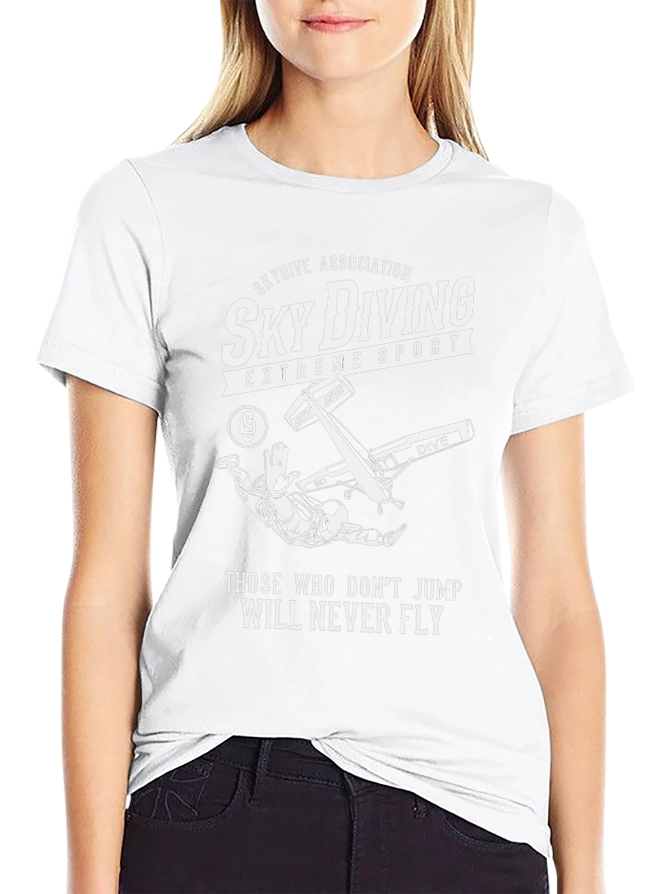 Skydiving Extreme Sport Graphic T-Shirt