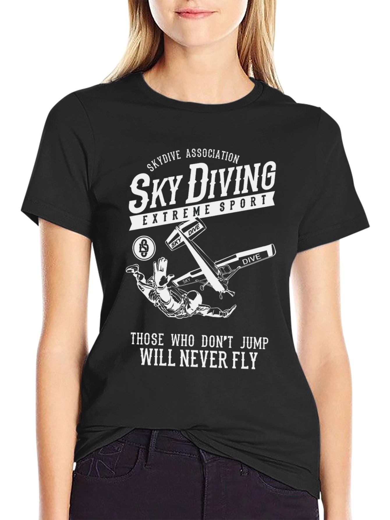 Skydiving Extreme Sport Graphic T-Shirt