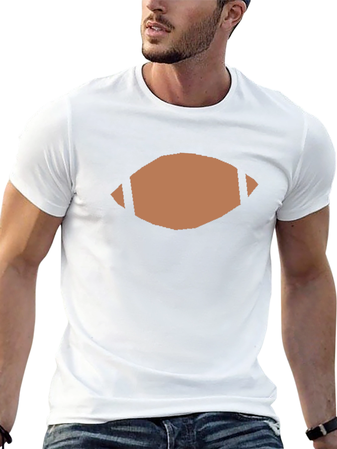 Football Graphic Tee - Casual Black T-Shirt