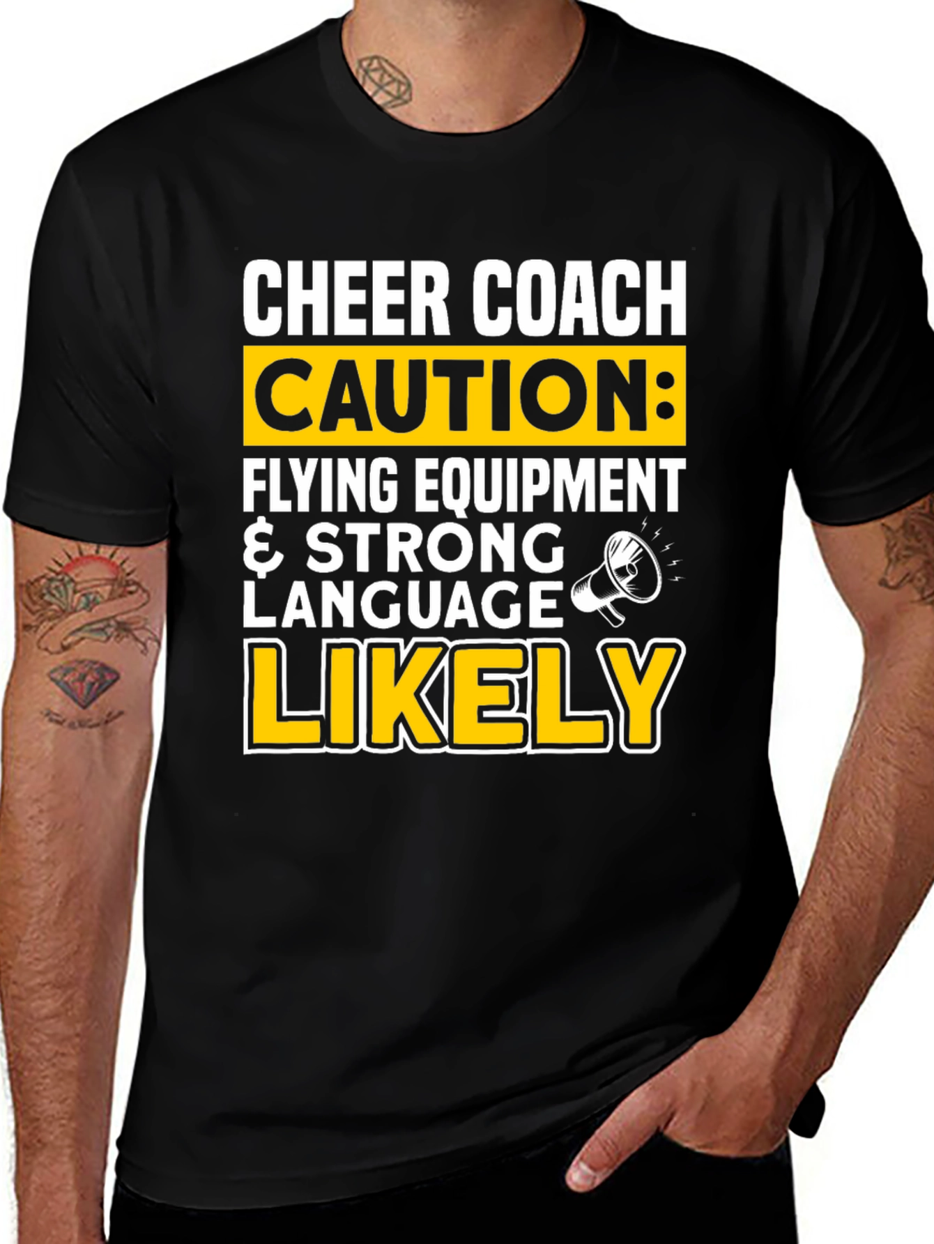 Cheer Coach Caution T-Shirt