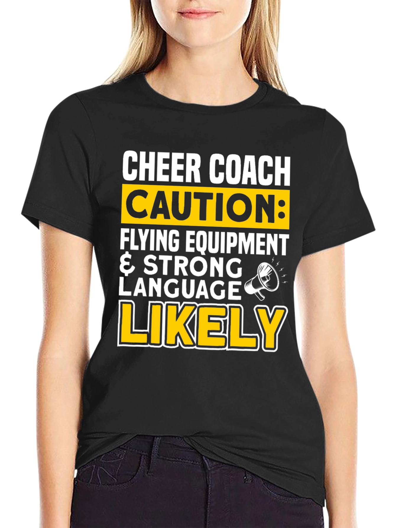 Cheer Coach Caution T-Shirt