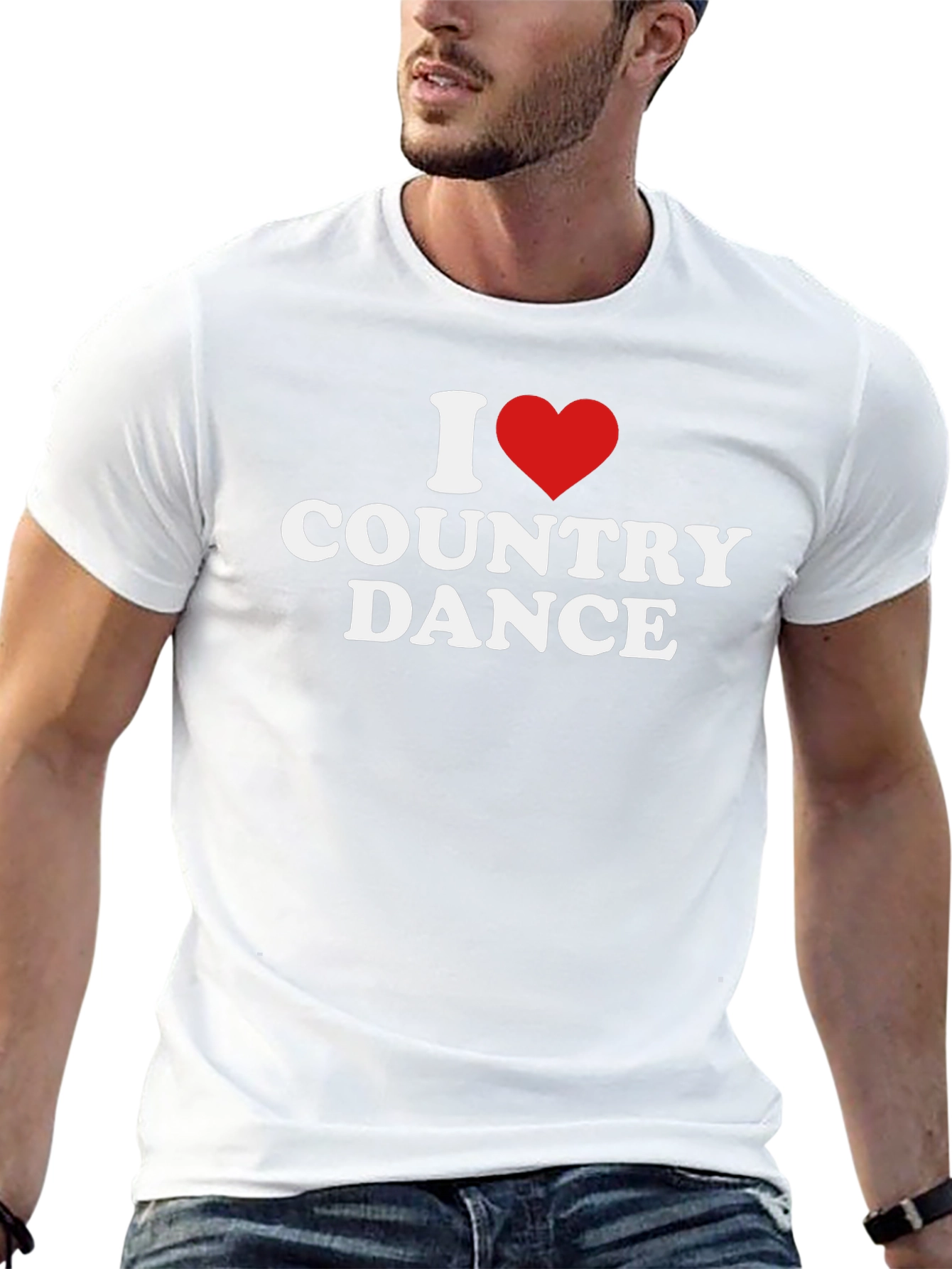 I Heart Country Dance Black Graphic Tee