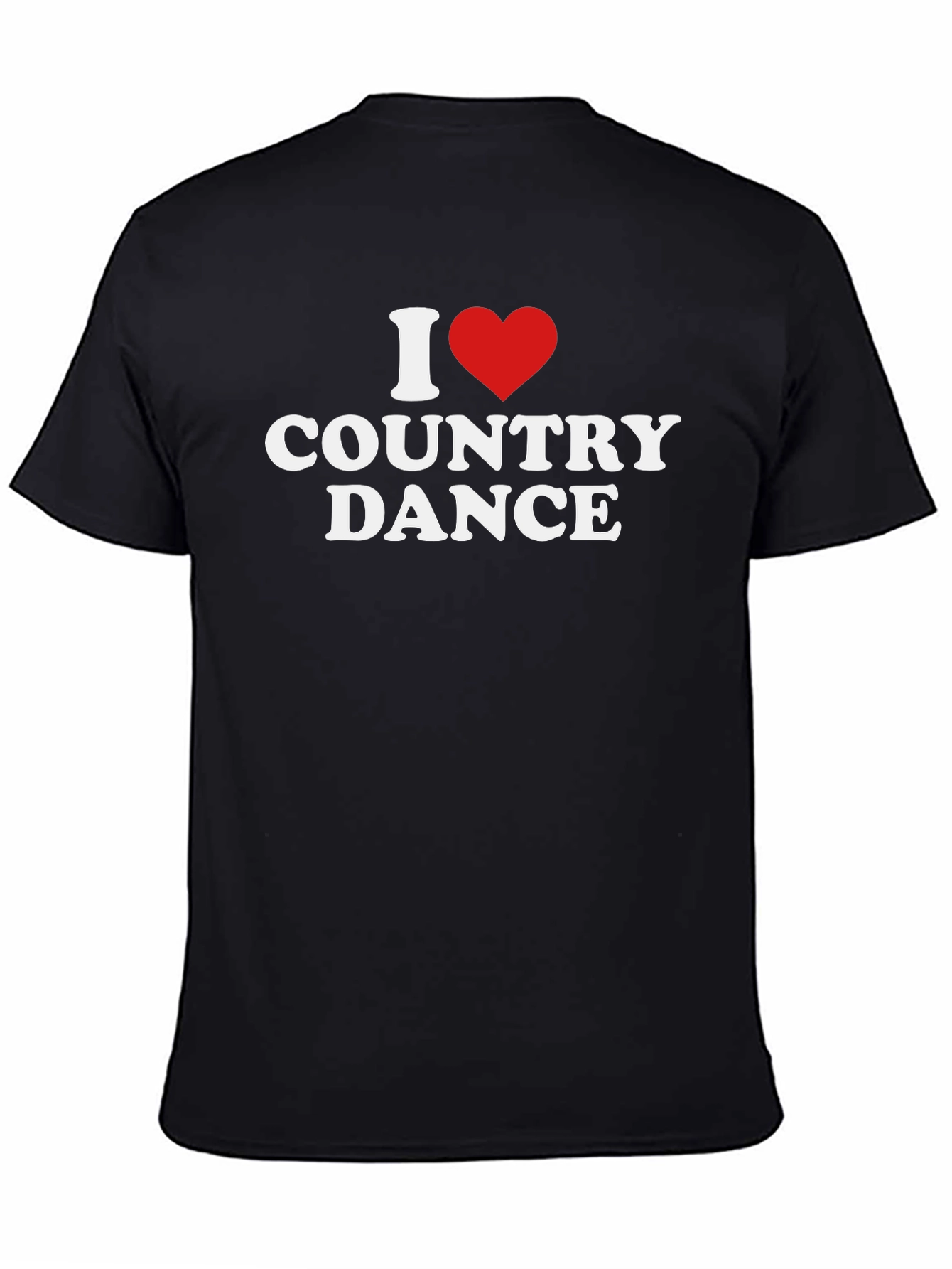 I Heart Country Dance Black Graphic Tee