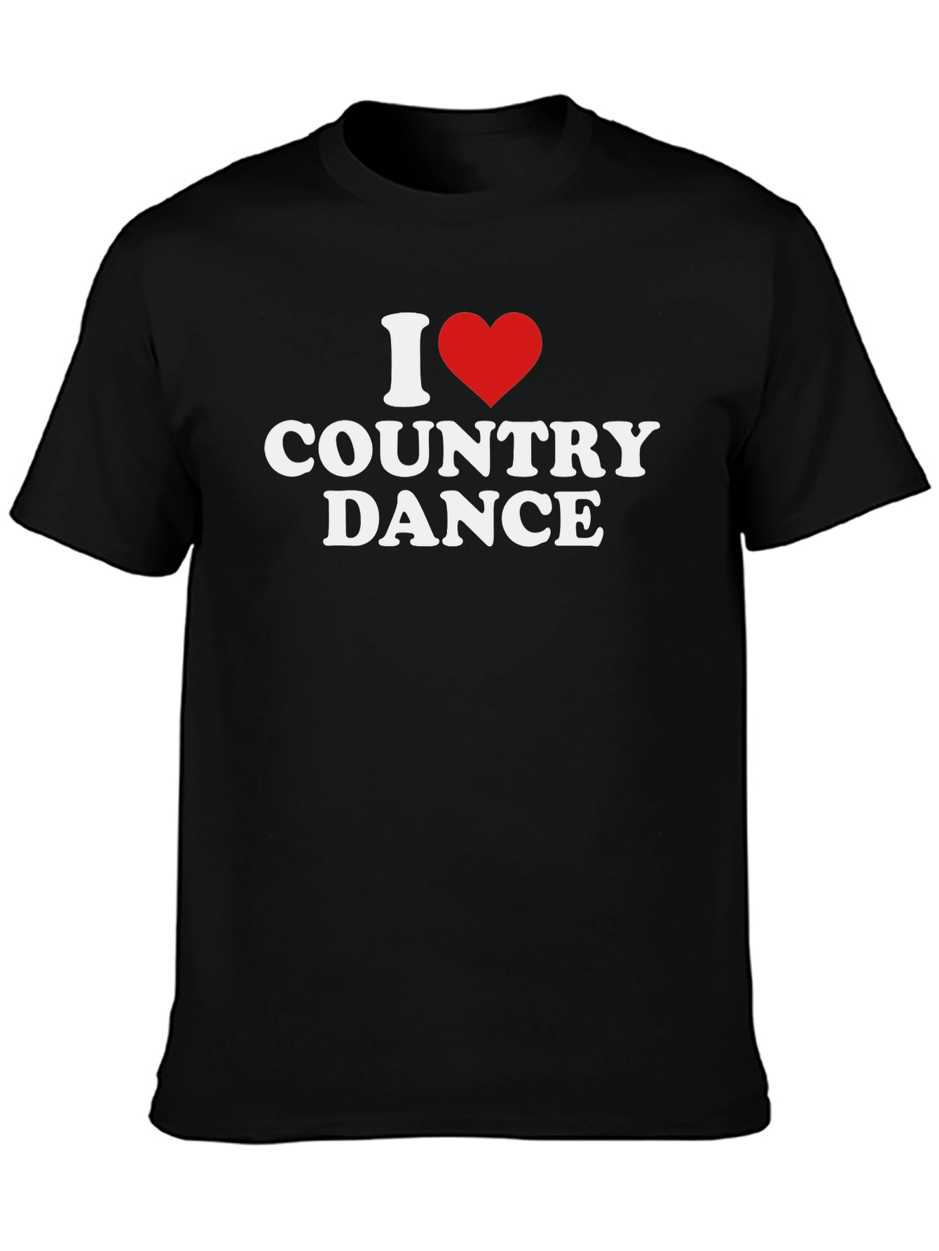 I Heart Country Dance Black Graphic Tee