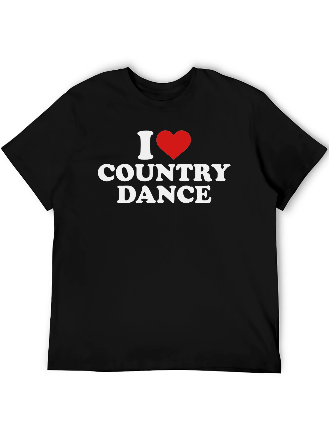 I Heart Country Dance Black Graphic Tee