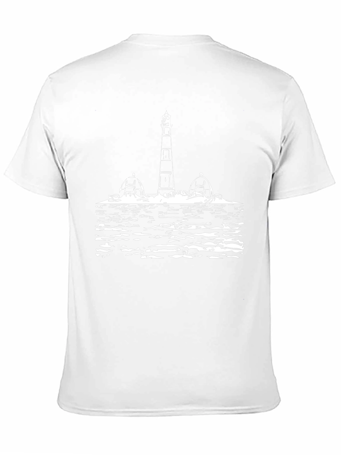 Lighthouse Graphic Tee - Black Cotton T-Shirt