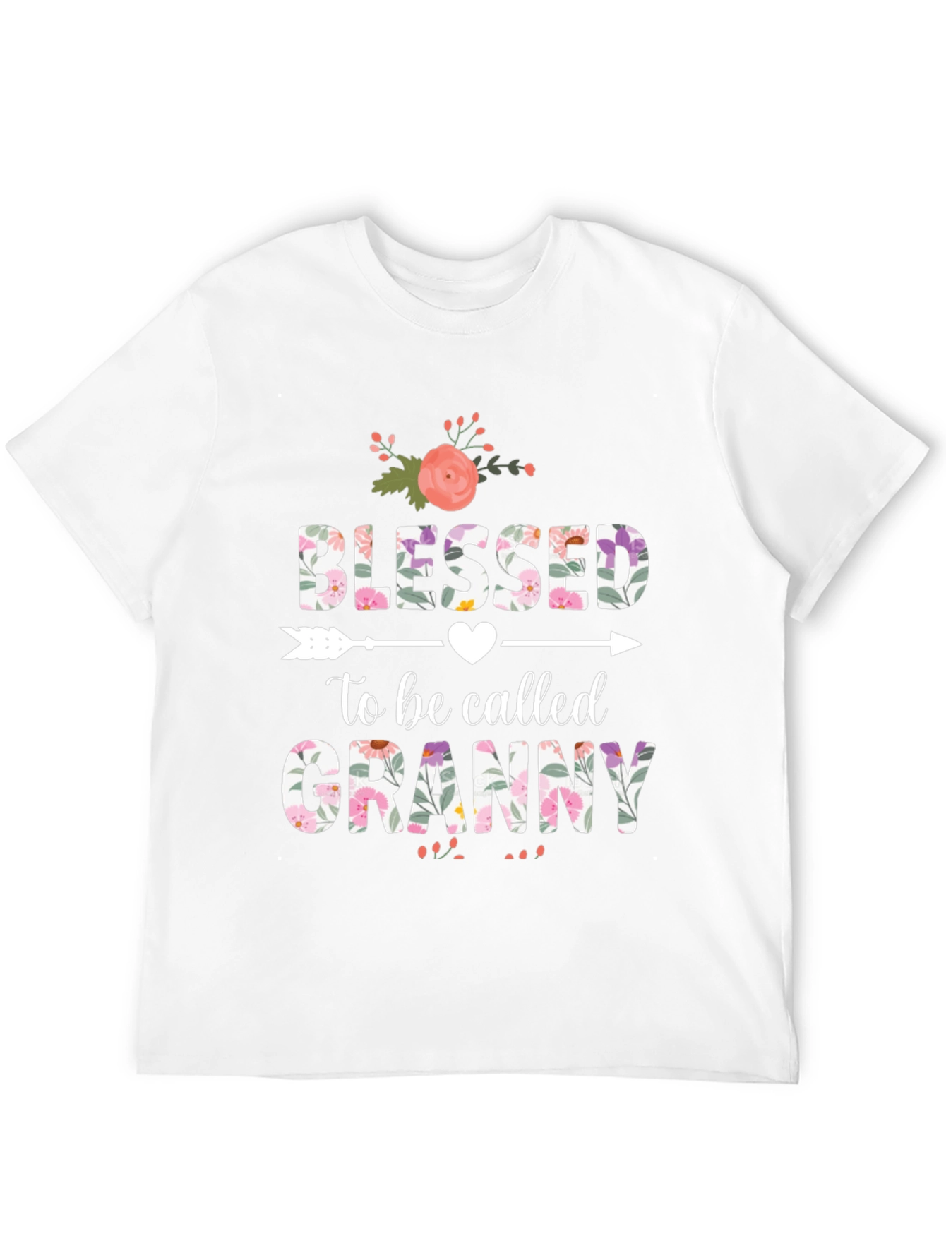Blessed to be Called Granny T-Shirt Floral Design