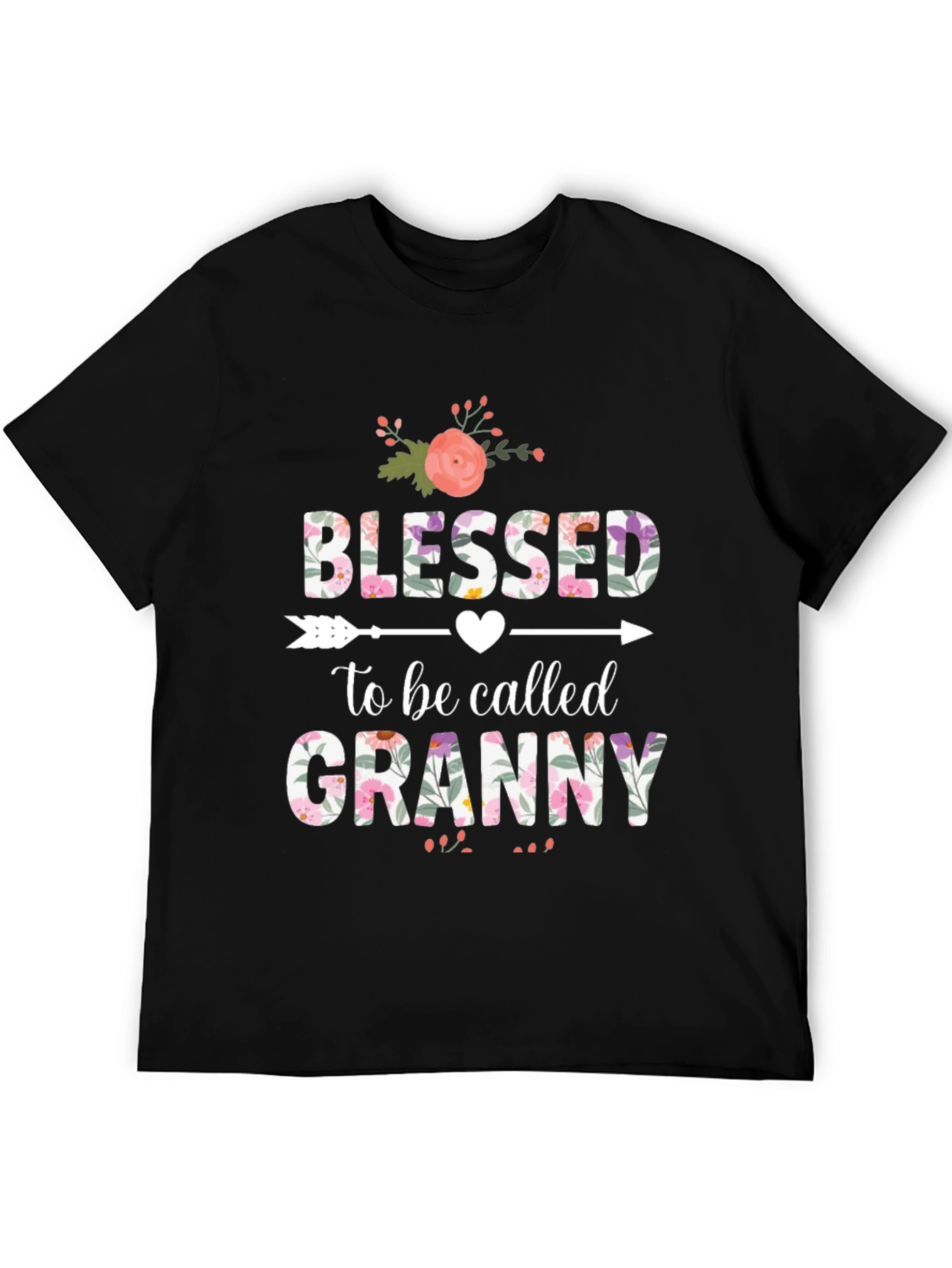 Blessed to be Called Granny T-Shirt Floral Design